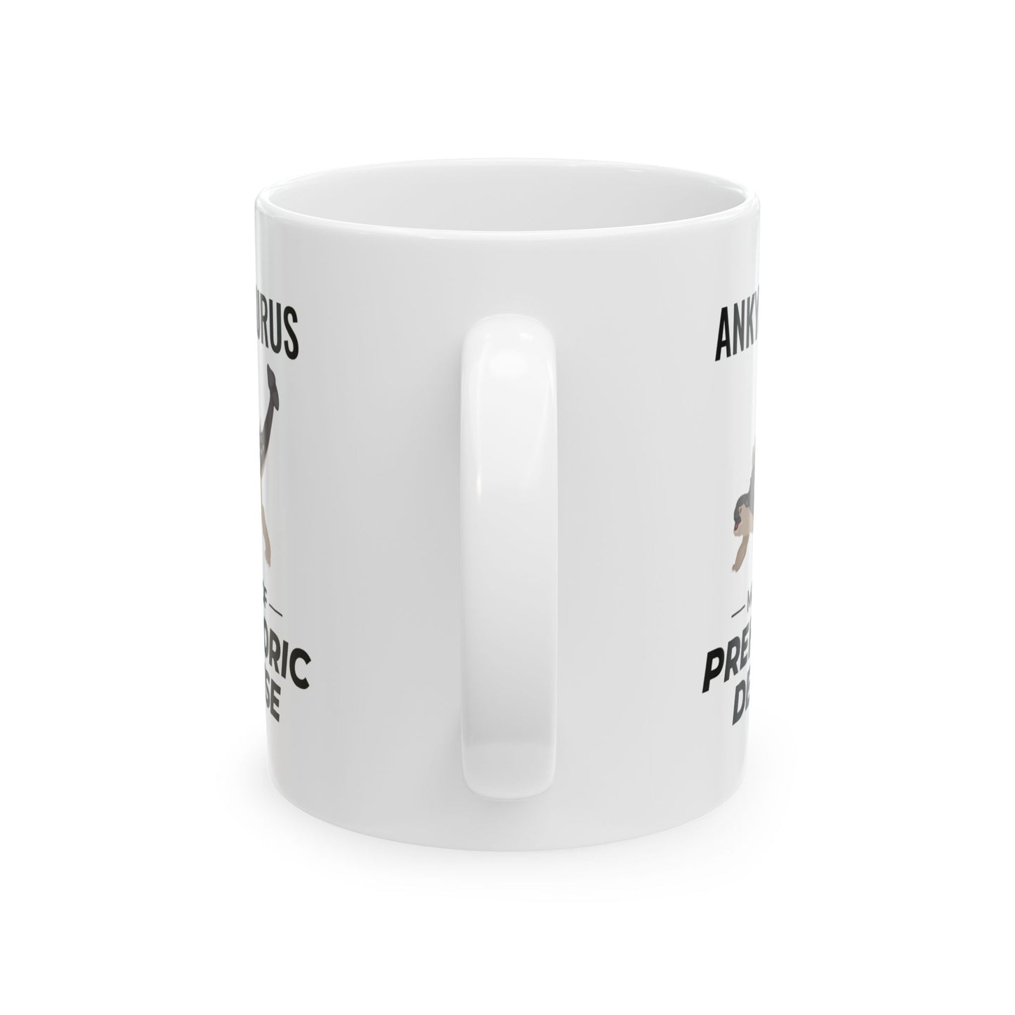 Taza con fósil de dinosaurio Ankylosaurus: defensa prehistórica para entusiastas de la paleontología 