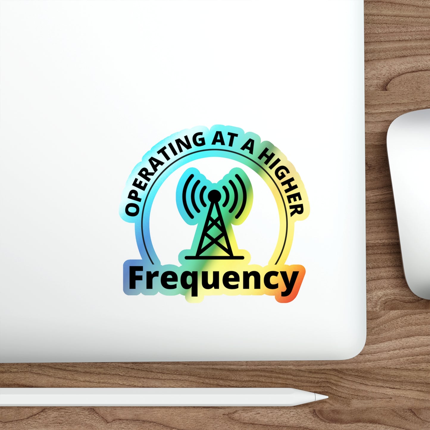 Amateur Ham Radio Operator Stickers Holographic Vinyl Decal - HF Bands & High-Frequency Ops
