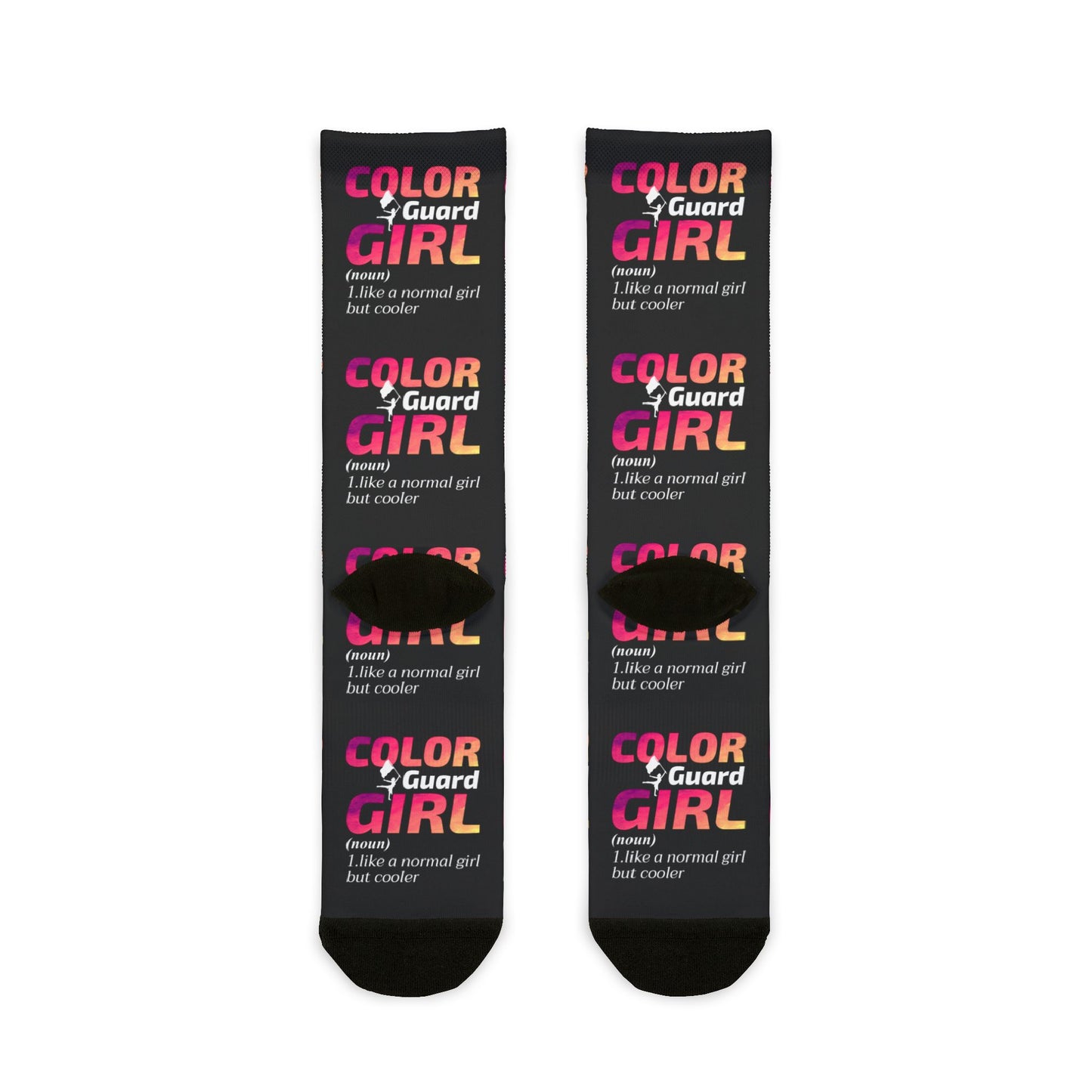 Color Guard Socks – Fun and Stylish Design for Girls & Young Performers