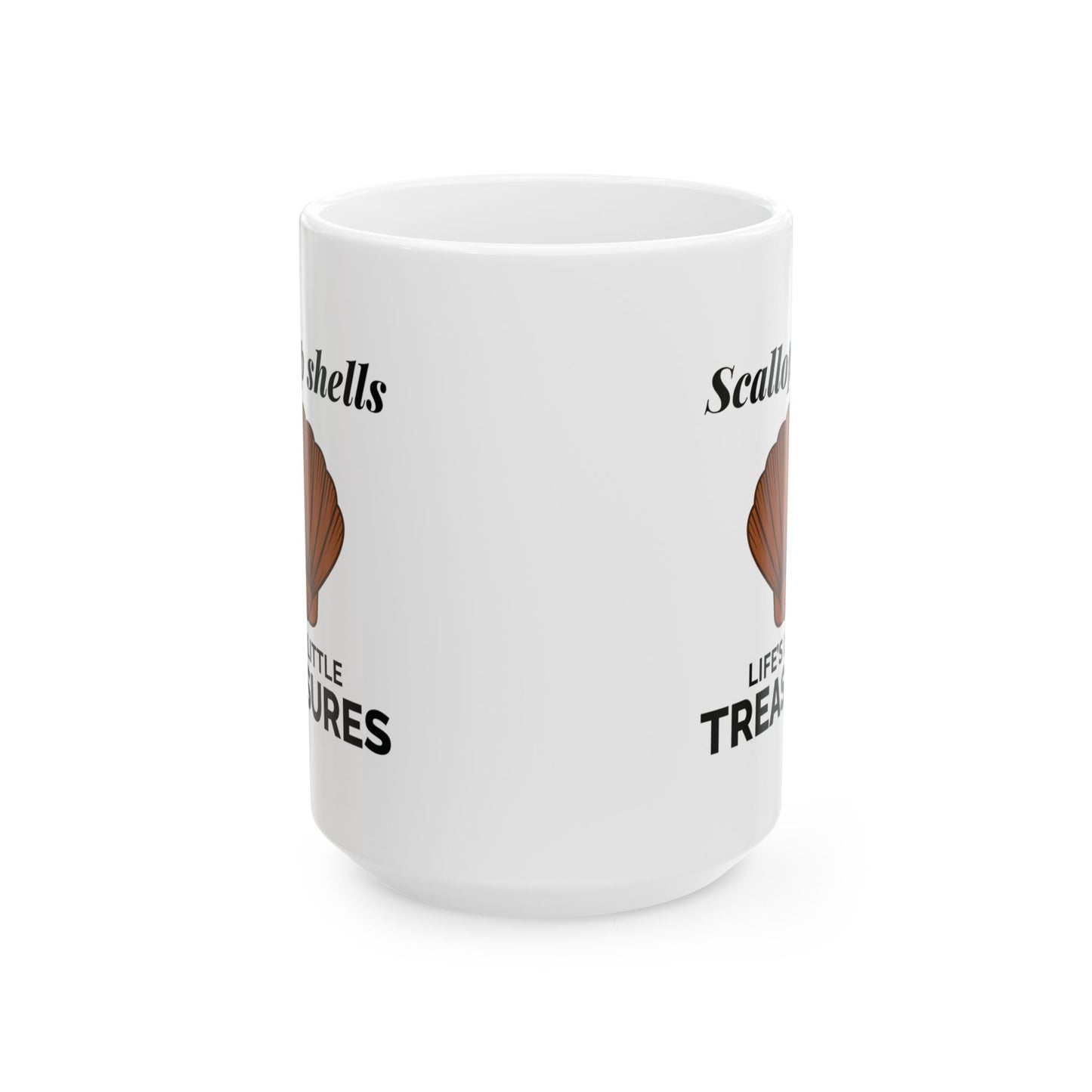 Scallop Shell Mug, Ocean Treasures, Beach Lover Gift