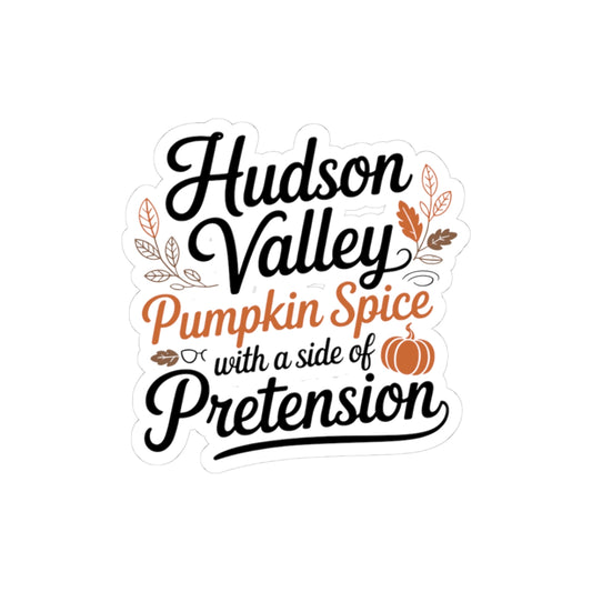 Hudson Valley Sticker - New York Fall Humor Vinyl Decal for NY Locals Autumn Lovers Water Bottle Laptop Car