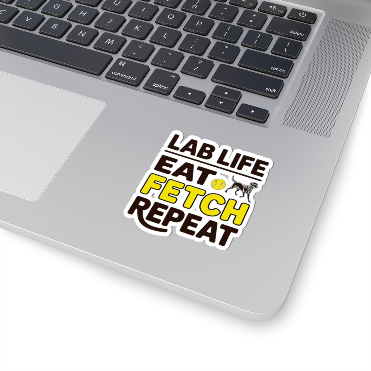 Funny Labrador Dog Sticker - Lab Life Eat Fetch Repeat Vinyl Decal for Pet Owners Dog Lovers