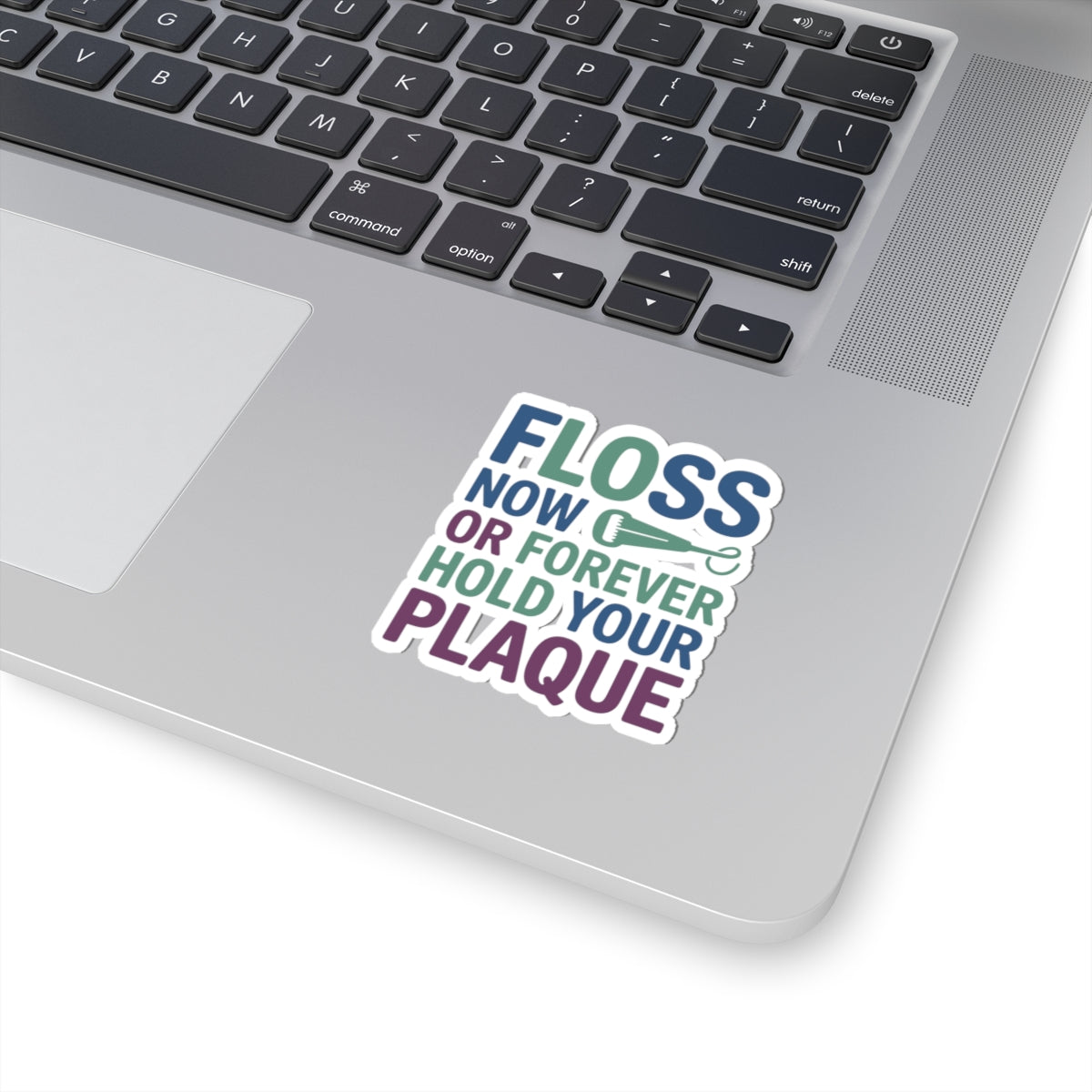 Dental Humor Sticker - Floss Warning Vinyl Decal for Dentists