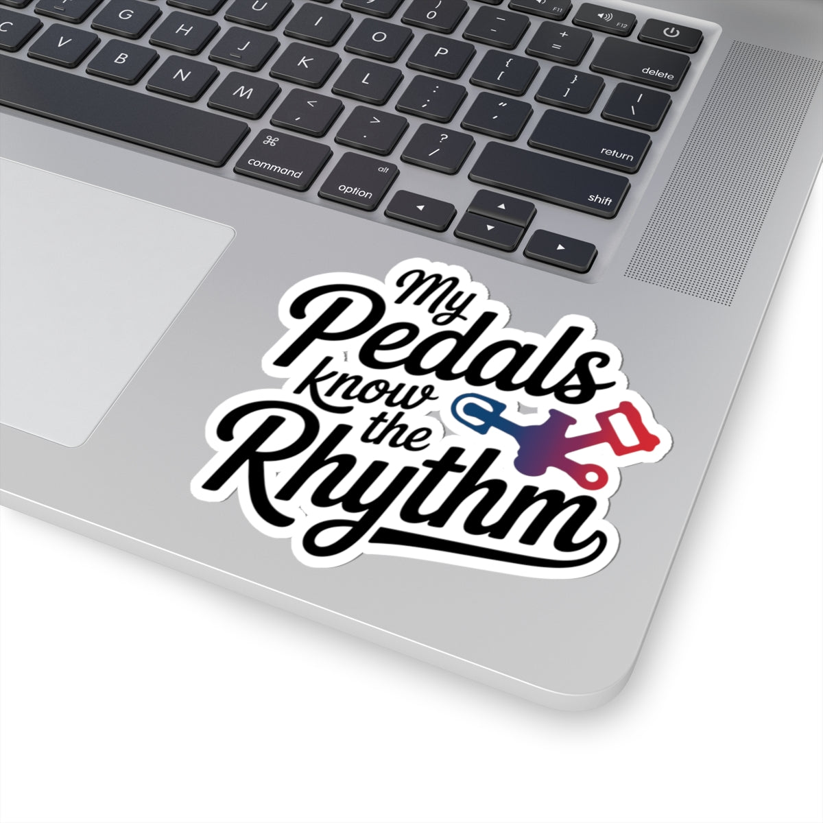 Rhythmic Pedals Cycling Sticker - Bike Rhythm Gymnastic Vinyl Decal for Artistic Athletes, Studio Riders, Coach