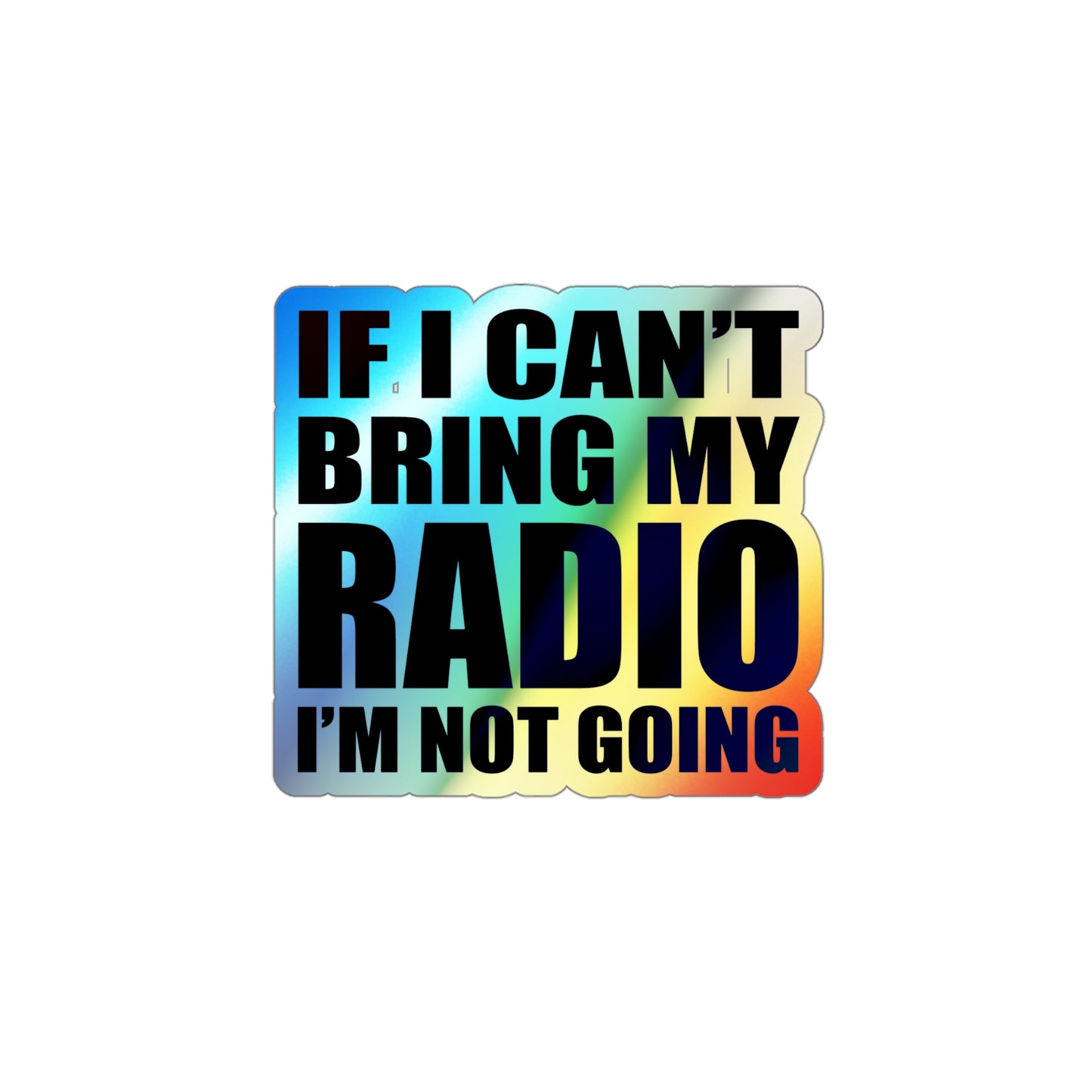 Amateur Ham Radio Operator Stickers Holographic Vinyl Decal - Portable Ops & Field Day Enthusiast