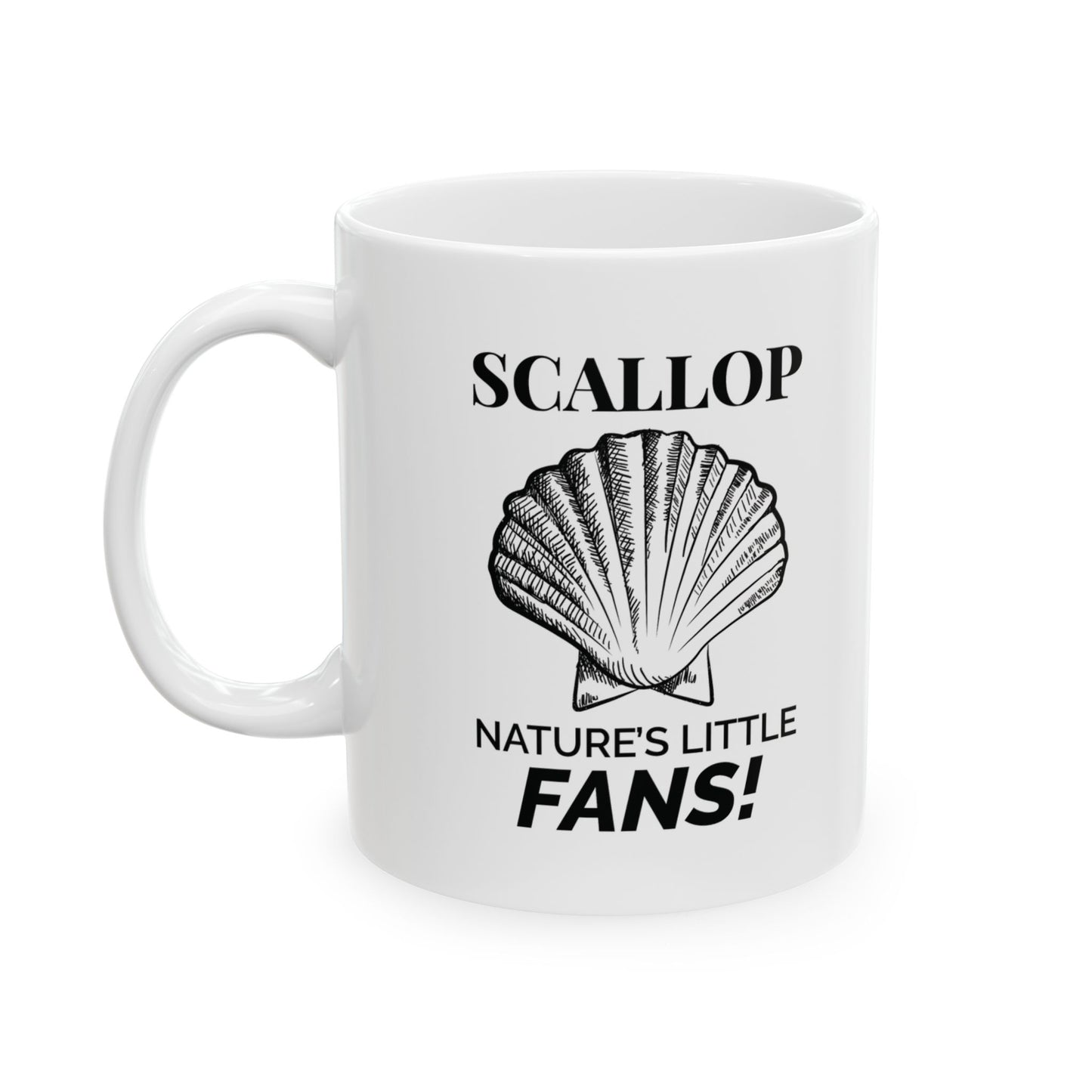 Scallop Shell Mug, Ocean Fan, Beach Lover Gift