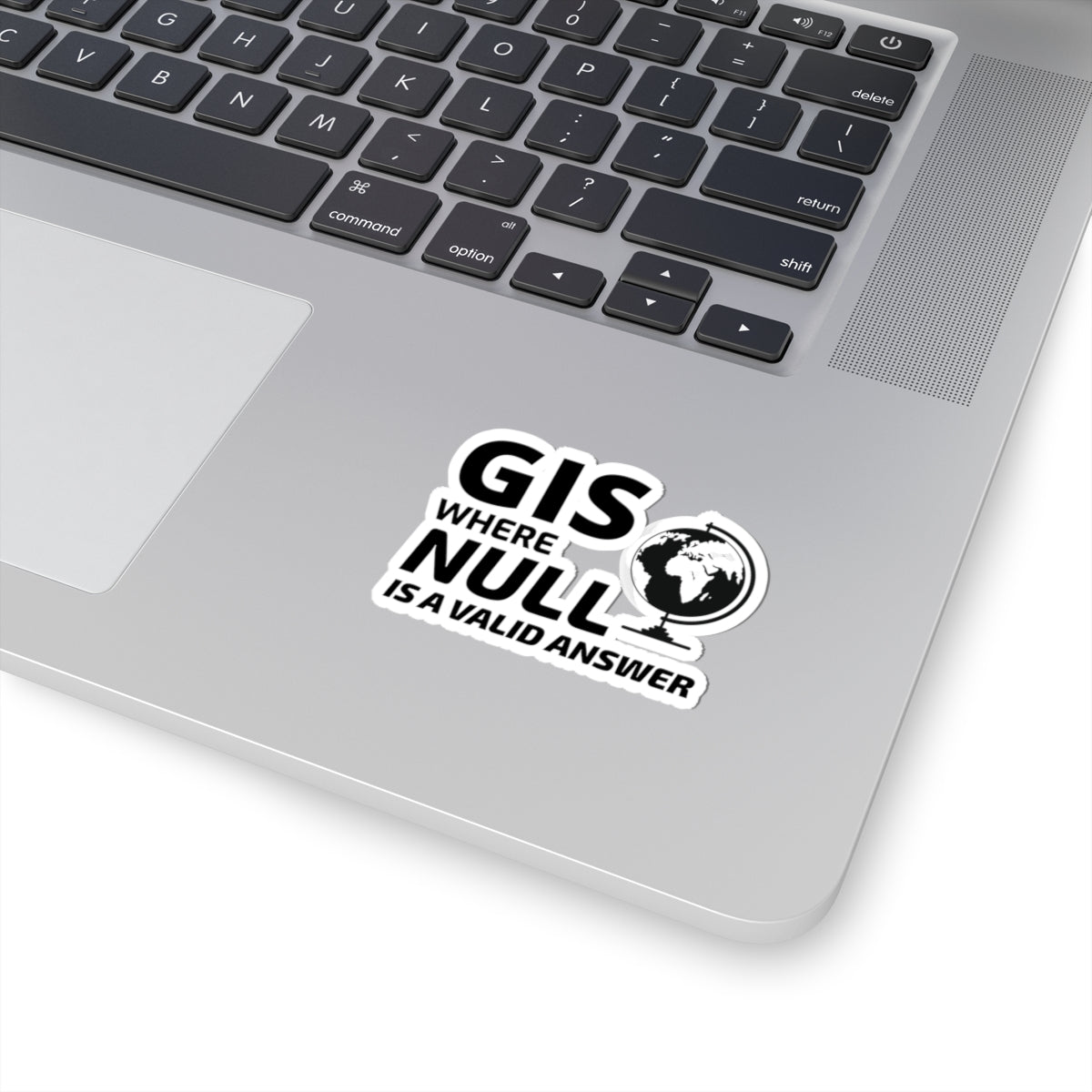 "GIS Humor Sticker - Null Value Vinyl Decal for Data Analysts and Mappers"