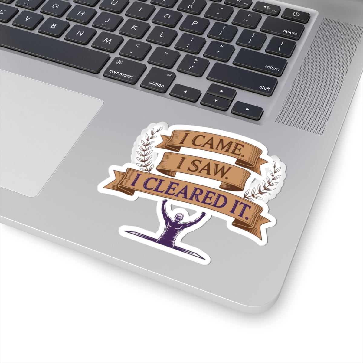 Pole Vault Sticker – Funny Victory Banner Classical Humor Decal for Track and Field Athletes, Competitive Vaulters