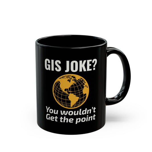 GIS Pun Mug - Point Data Humor Ceramic Cup for Cartographers & Analysts