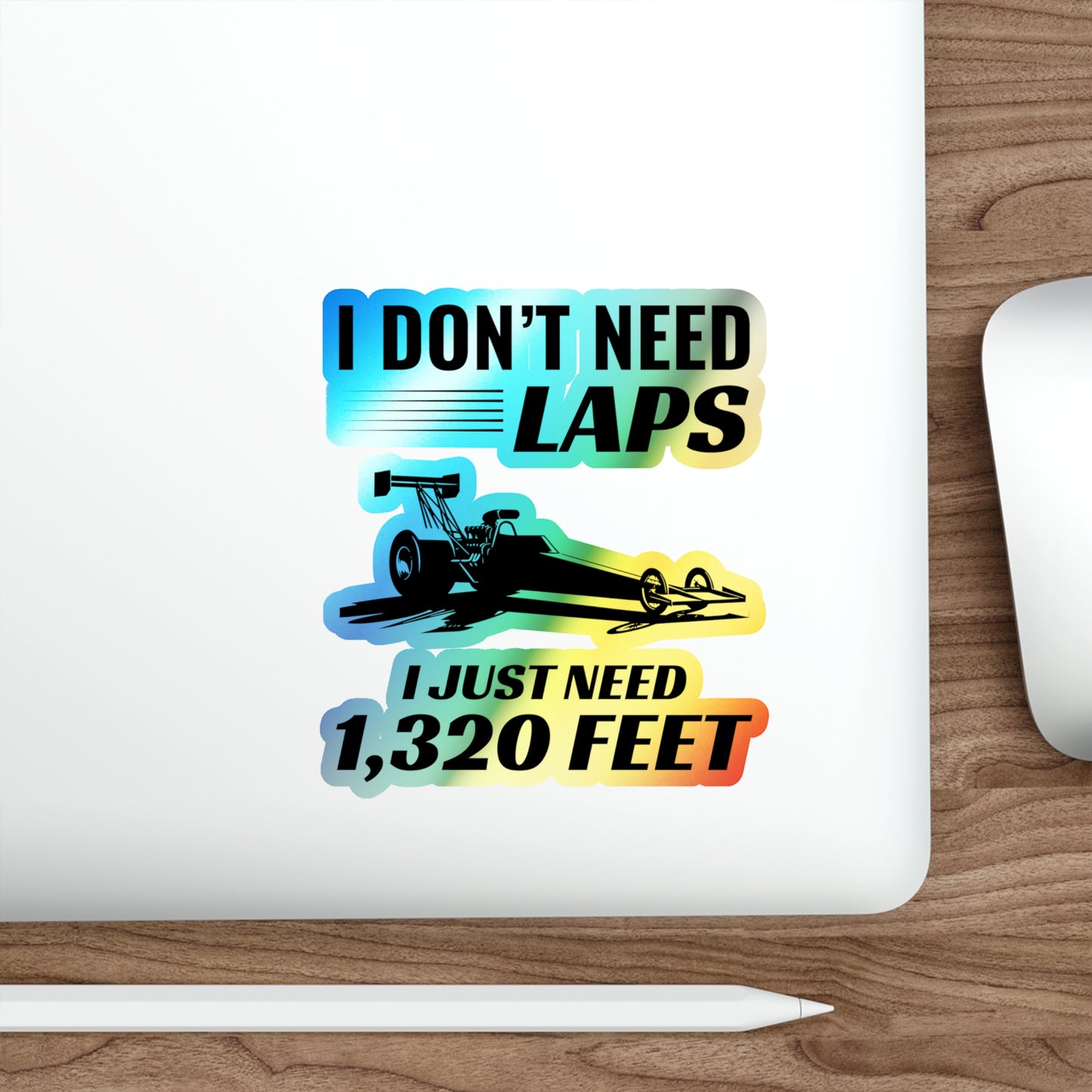 Dragster Drag Racing Holographic Stickers Vinyl – Drag Strip Vinyl Decal for Hardcore Racers and Car Builders