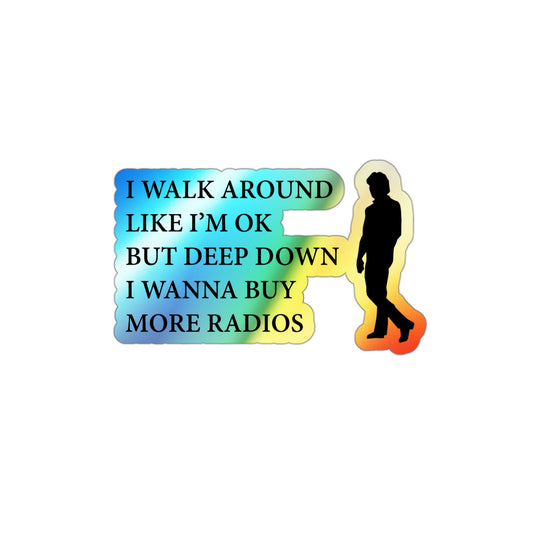 Amateur Ham Radio Operator Stickers Holographic Vinyl Decal - Radio Collector & Gear Enthusiast