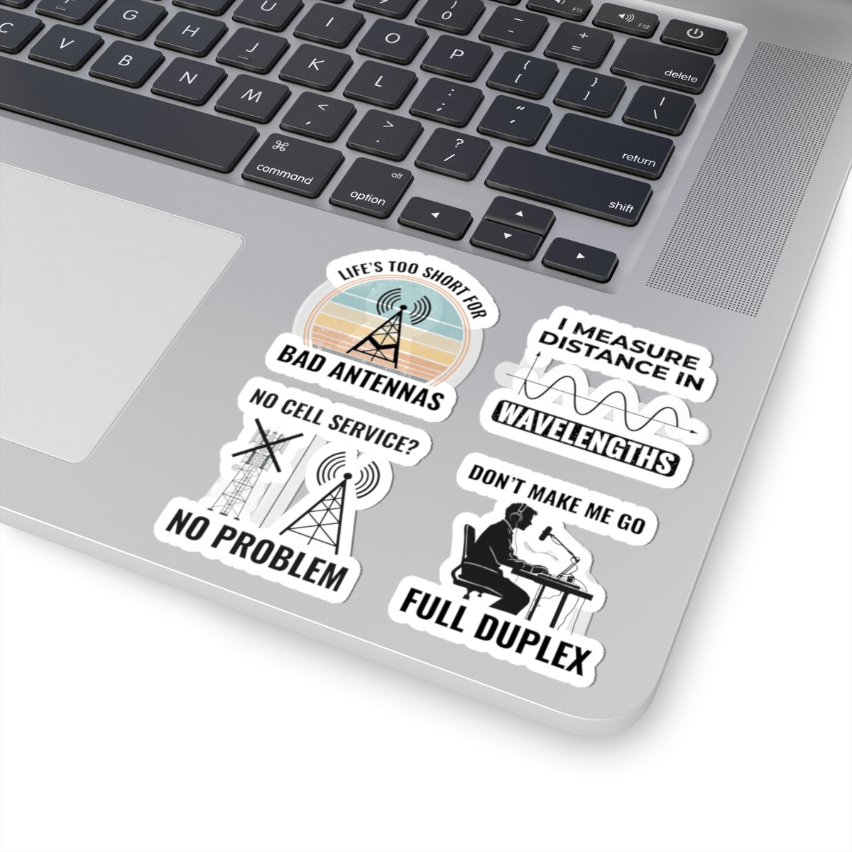 Ham Radio Sticker Pack – 4 PCS Funny Antenna Wavelength Decals for Amateur Radio Operators Hobbyists