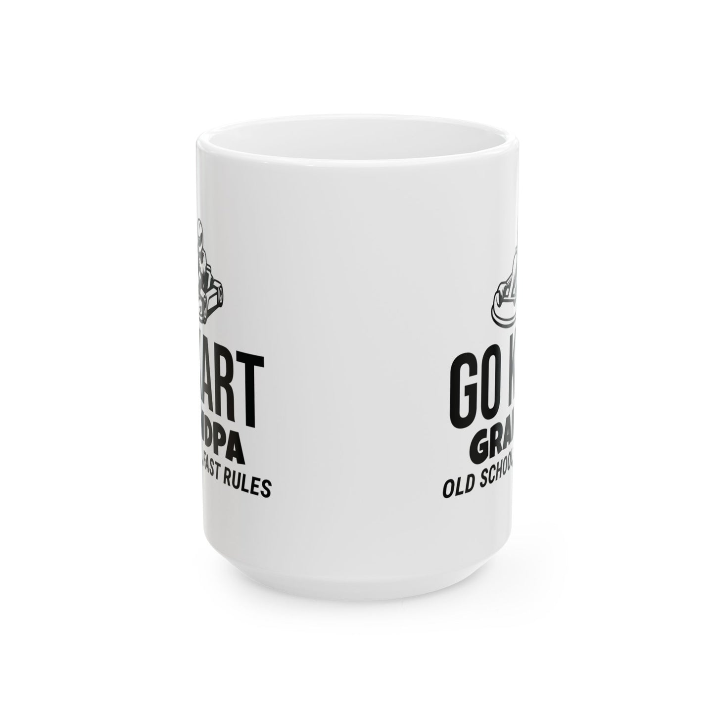 Go Kart Grandpa Mug - Old School, Fast Rules Design