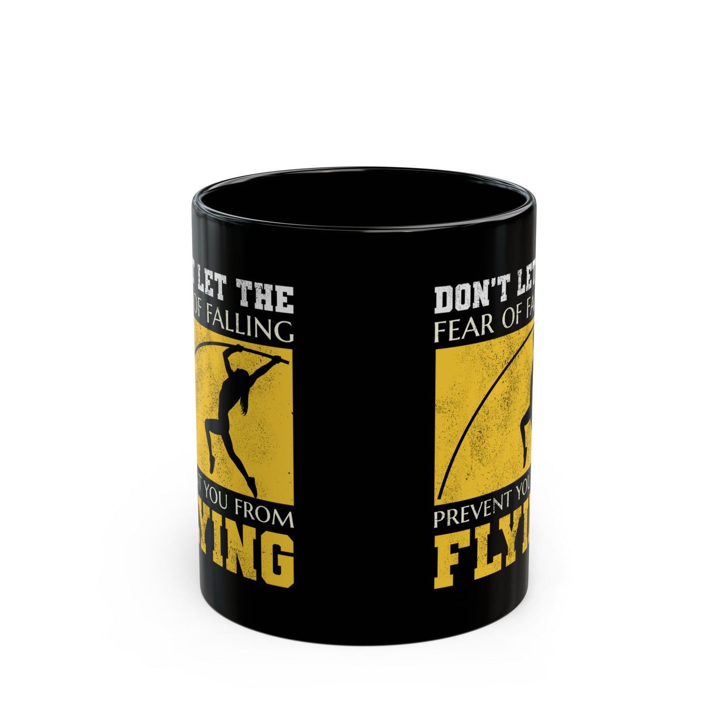 Pole Vault Mug Black – Motivational Gift for Vaulter Athletes Coaches 11oz