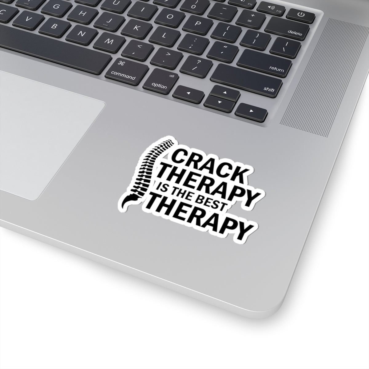 Crack Therapy Sticker - Funny Chiropractor Vinyl Decal for Chiropractic Care and Spine Health