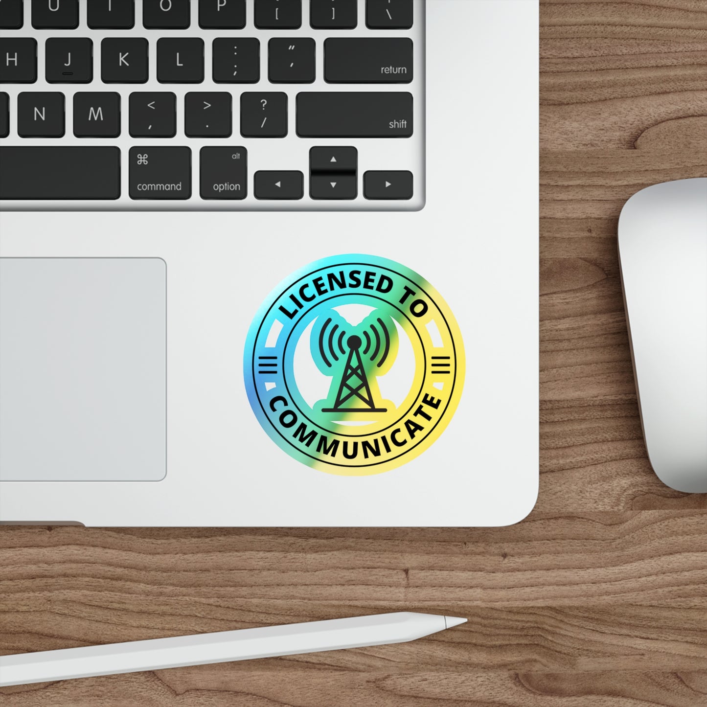Amateur Ham Radio Operator Stickers Holographic Vinyl Decal - Airwave Enthusiasts & Radio Hobbyists