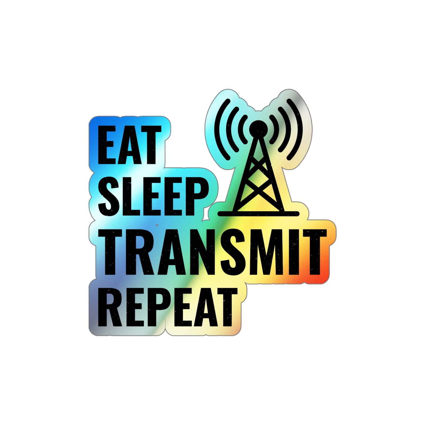 Amateur Ham Radio Operator Stickers Holographic Vinyl Decal - Radio Lifestyle & On-Air Passion