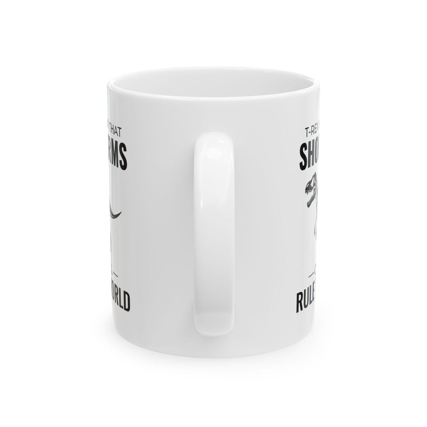 Dinosaur Fossil Mug for Paleontology Enthusiasts T-Rex Short Arms Design