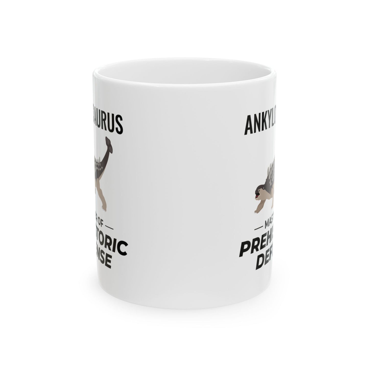 Taza con fósil de dinosaurio Ankylosaurus: defensa prehistórica para entusiastas de la paleontología 