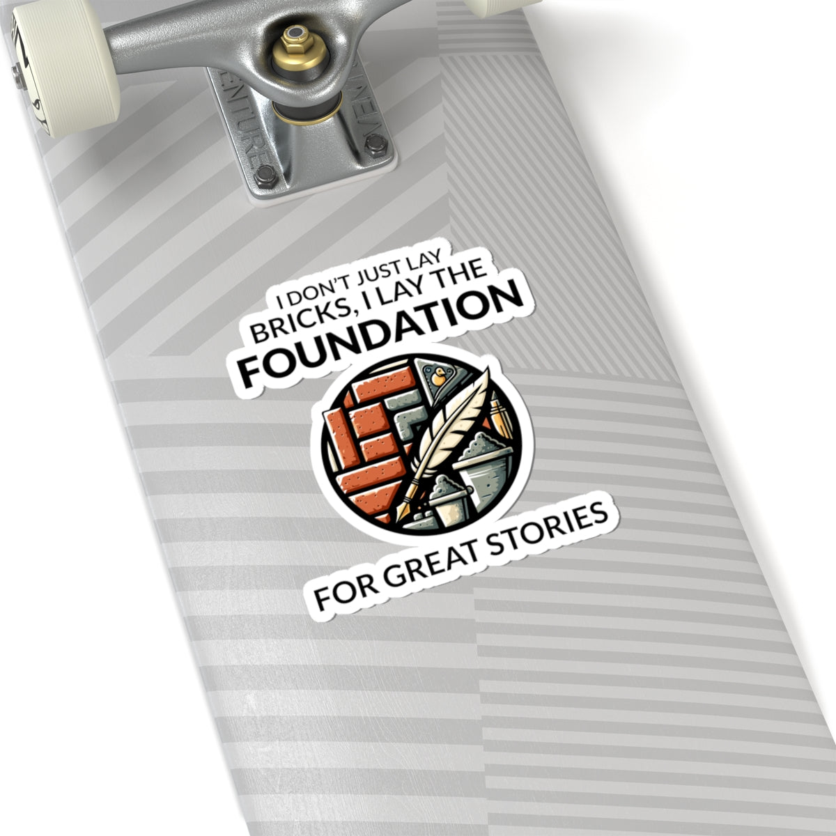 Bricklayer Storyteller Sticker - Masonry Pride Vinyl Decal for Builders & Construction Artisans