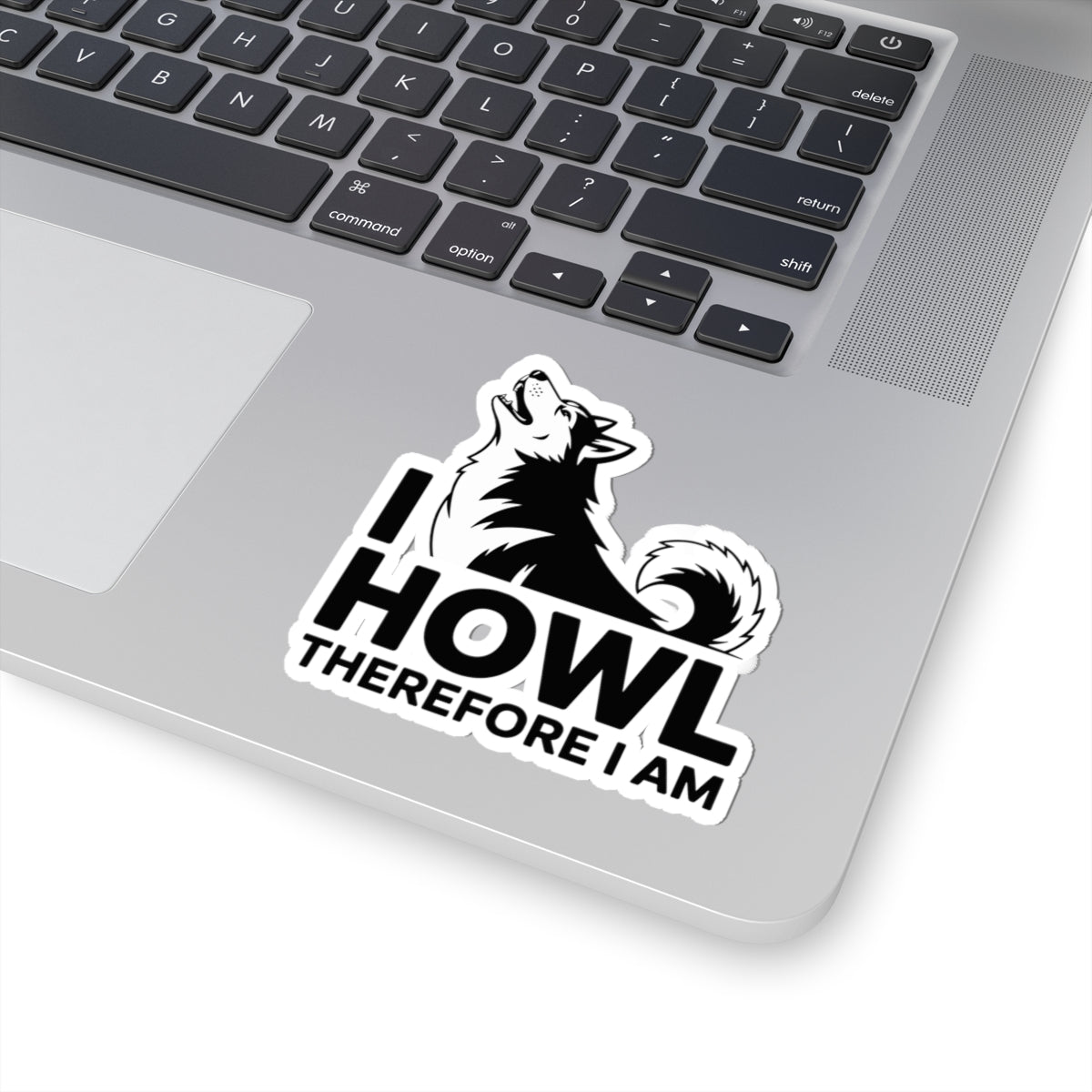 Philosophical Husky Sticker - Howl Therefore I Am Vinyl Decal for Dog Lovers