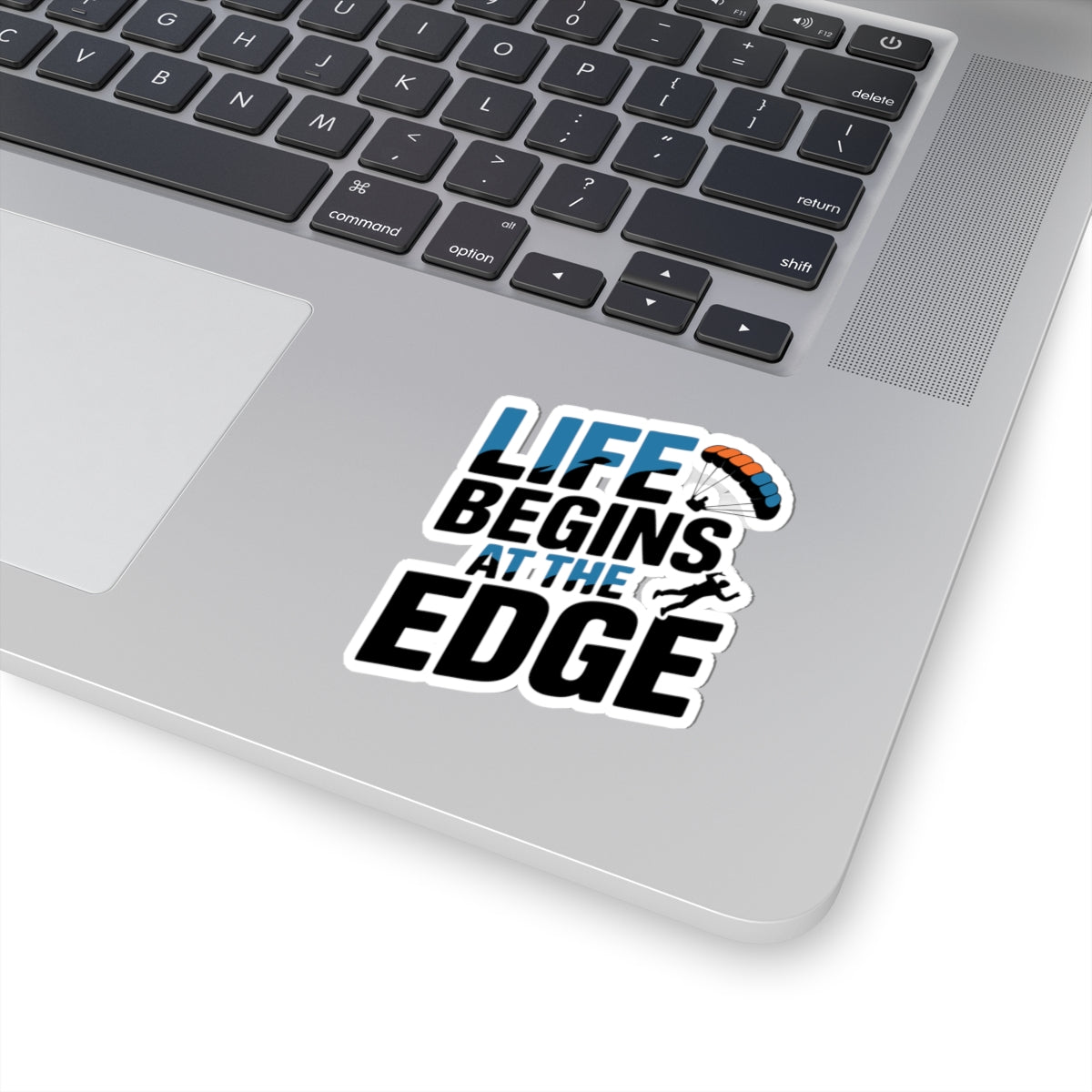 BASE Jumping Sticker – Inspirational Edge Quote Decal for Skydivers Extreme Sports Thrill Seekers