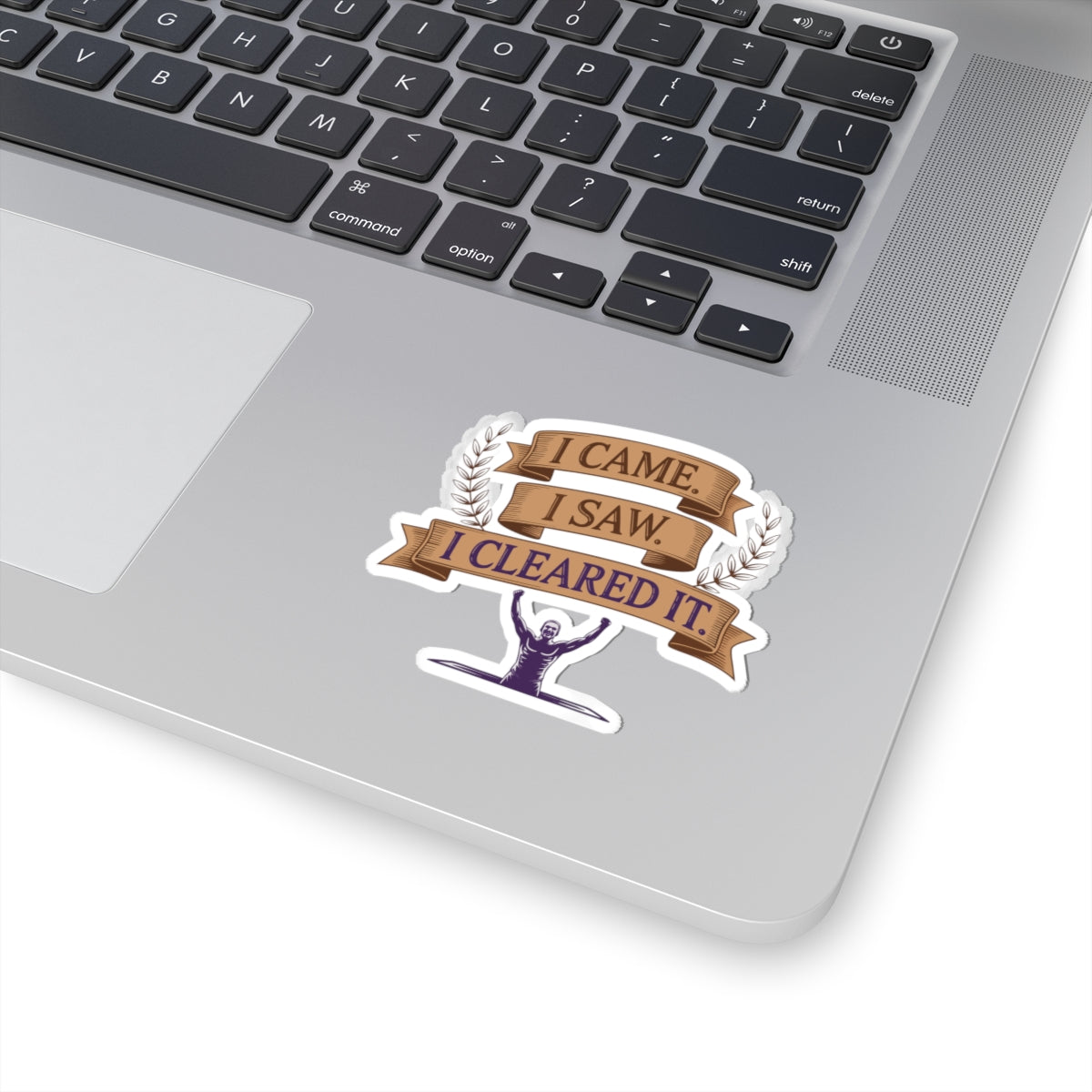 Pole Vault Sticker – Funny Victory Banner Classical Humor Decal for Track and Field Athletes, Competitive Vaulters