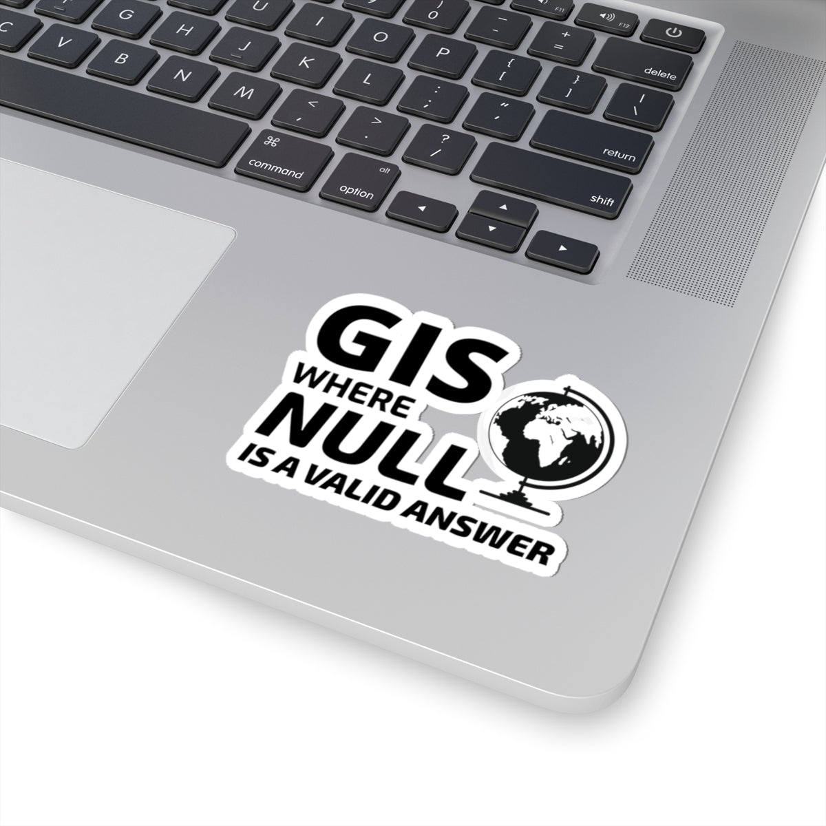 "GIS Humor Sticker - Null Value Vinyl Decal for Data Analysts and Mappers"