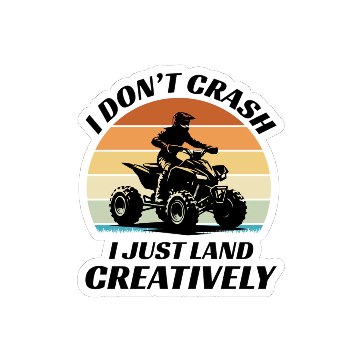 ATV Sticker Vinyl Quad Bike Motocross Racing - Off-Road Dirt Track Decal for Riders and Enthusiasts