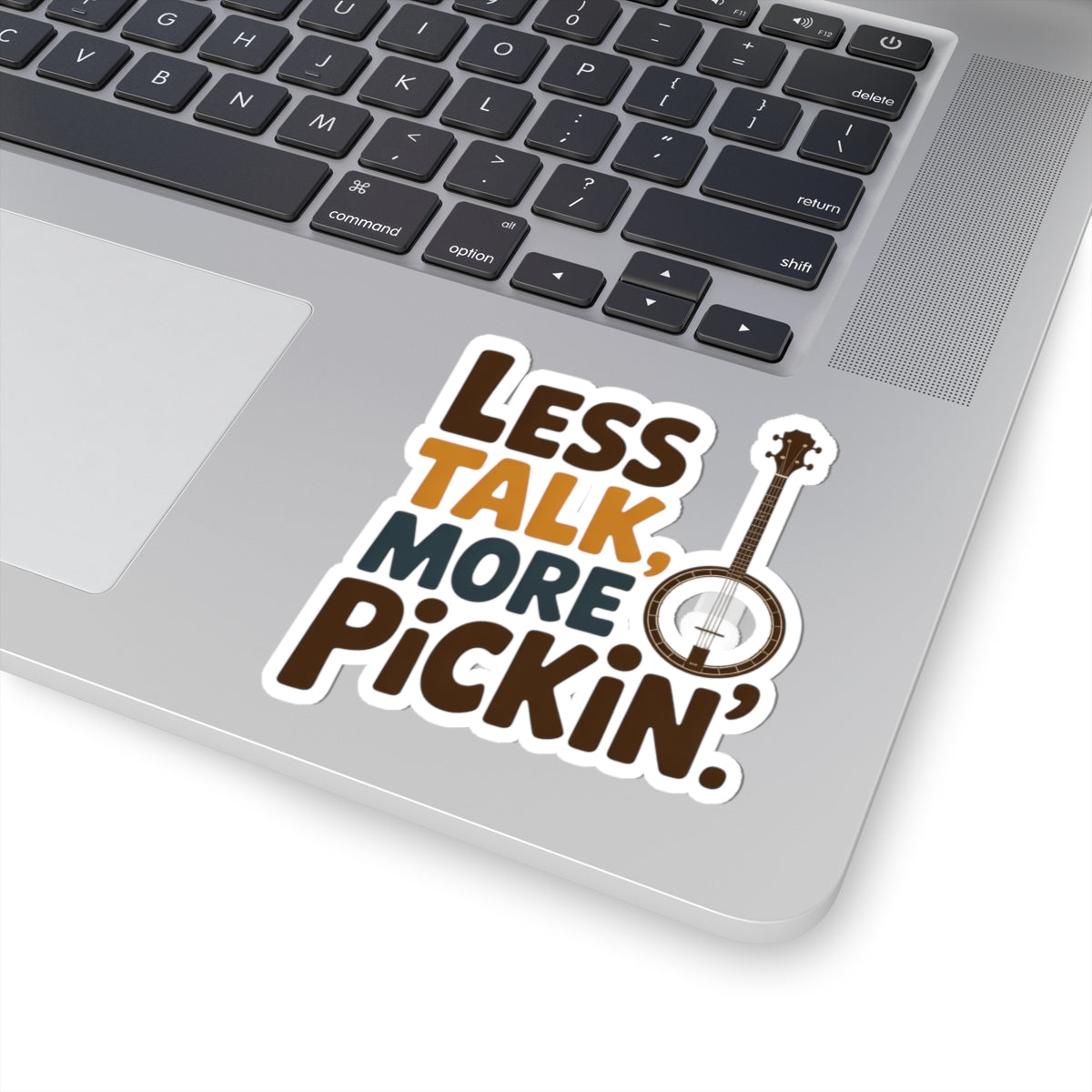 Banjo Sticker – Funny Pickin' Attitude Bold Decal for Bluegrass Musicians Folk String Instrument Players