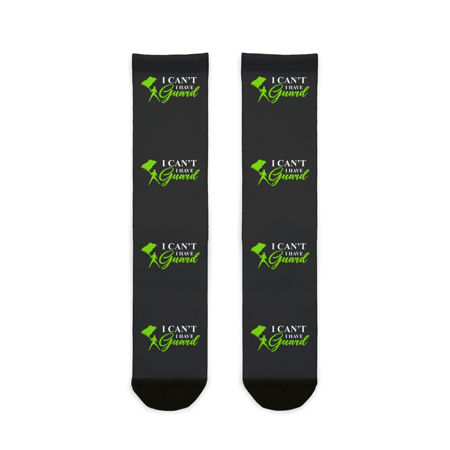 Color Guard Socks – Ideal for Performers & Marching Teams, "I Can't, I Have Guard"