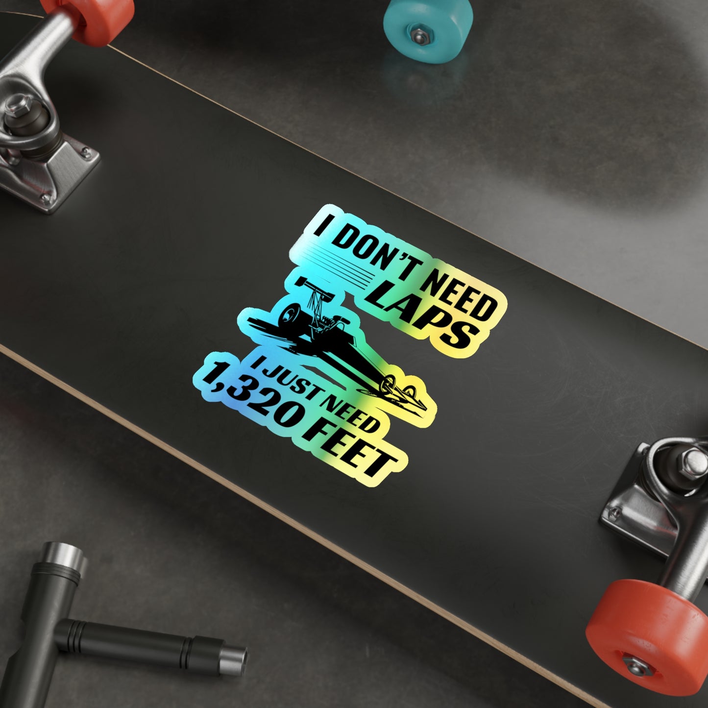 Dragster Drag Racing Holographic Stickers Vinyl – Drag Strip Vinyl Decal for Hardcore Racers and Car Builders