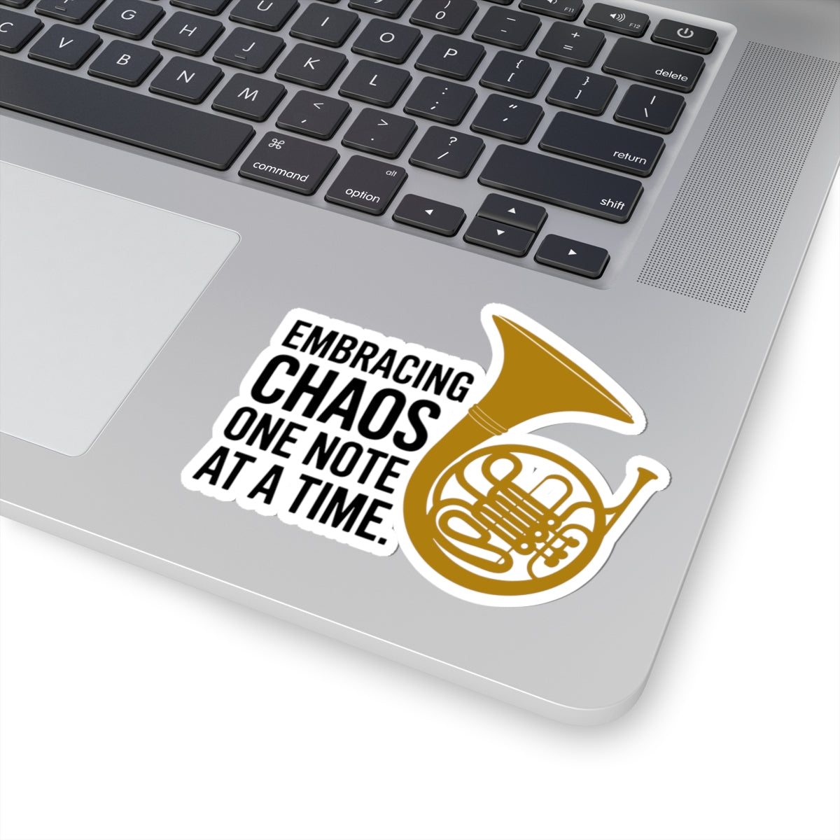 French Horn Chaos Sticker - Embracing Musical Chaos Vinyl Decal for Musicians