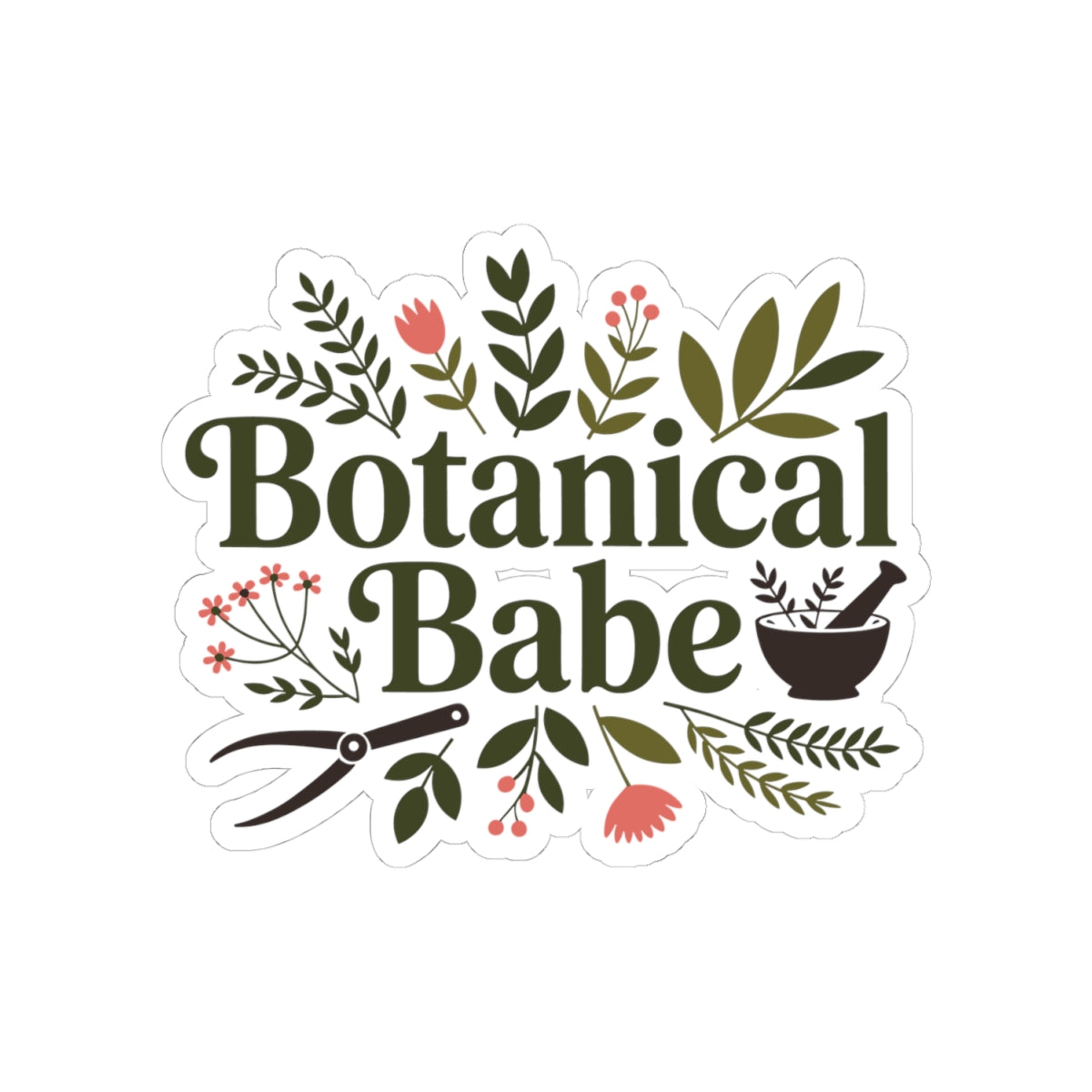 Herbalist Identity Sticker - Botanical Lover Vinyl Decal for Herbalists, Plant Enthusiasts