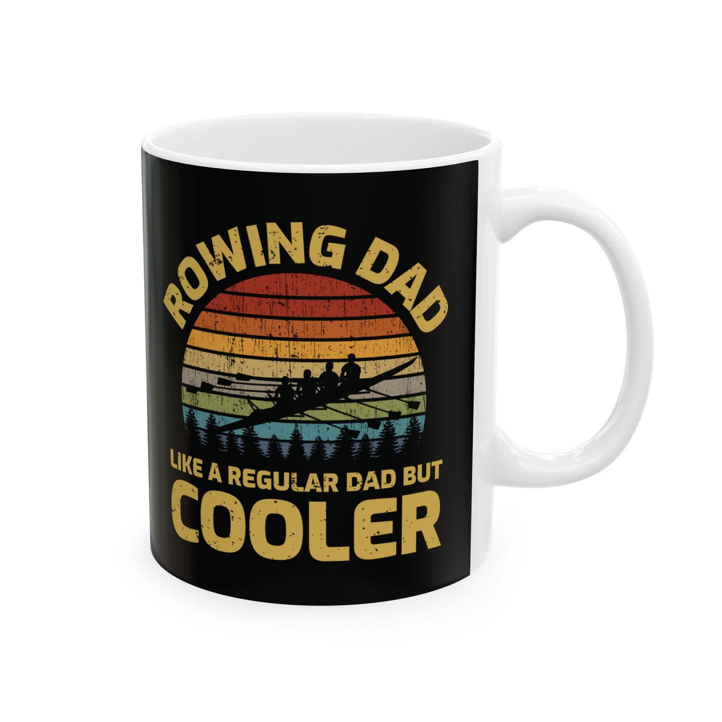 Rowing Mug Rowing Dad Parent Retro Water Sport Coffee Cup