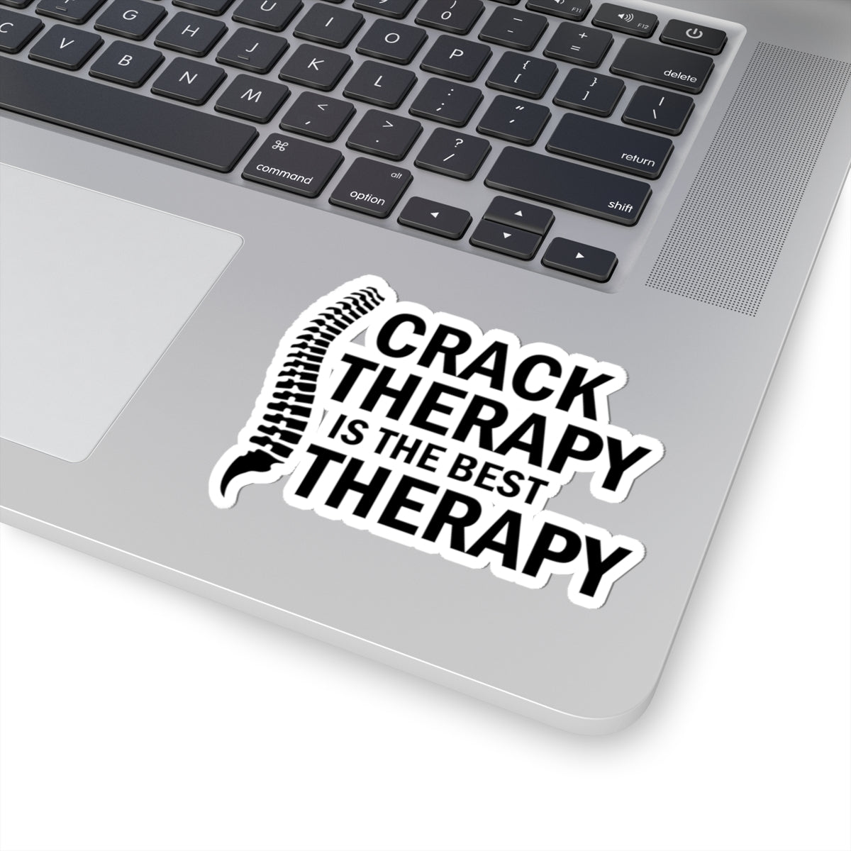 Crack Therapy Sticker - Funny Chiropractor Vinyl Decal for Chiropractic Care and Spine Health