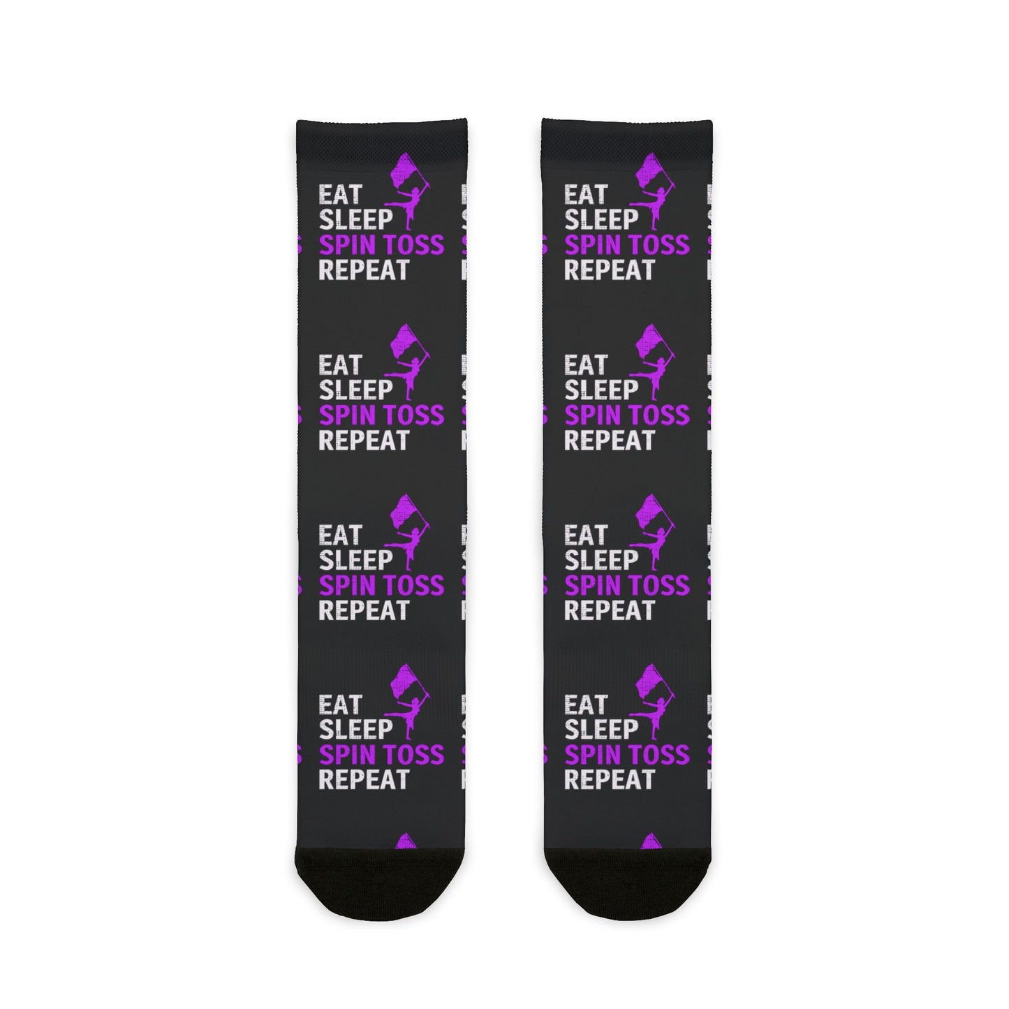 Color Guard Socks Eat Sleep Spin Toss Dance Team Cheerleading Gifts