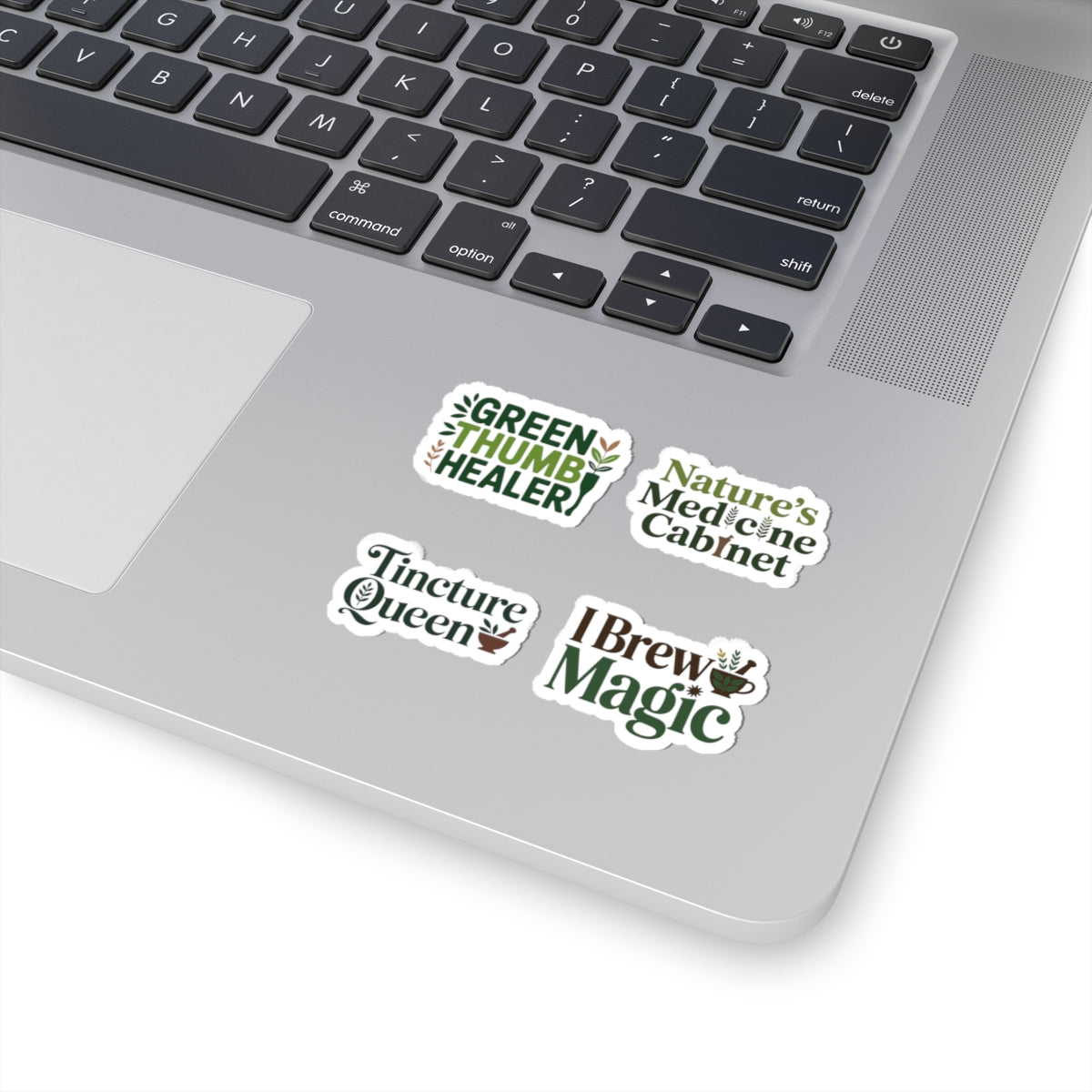 Herbalist Sticker Pack – 4 PCS Funny Tincture Queen Decals for Green Thumb Healers Plant Magic Lovers