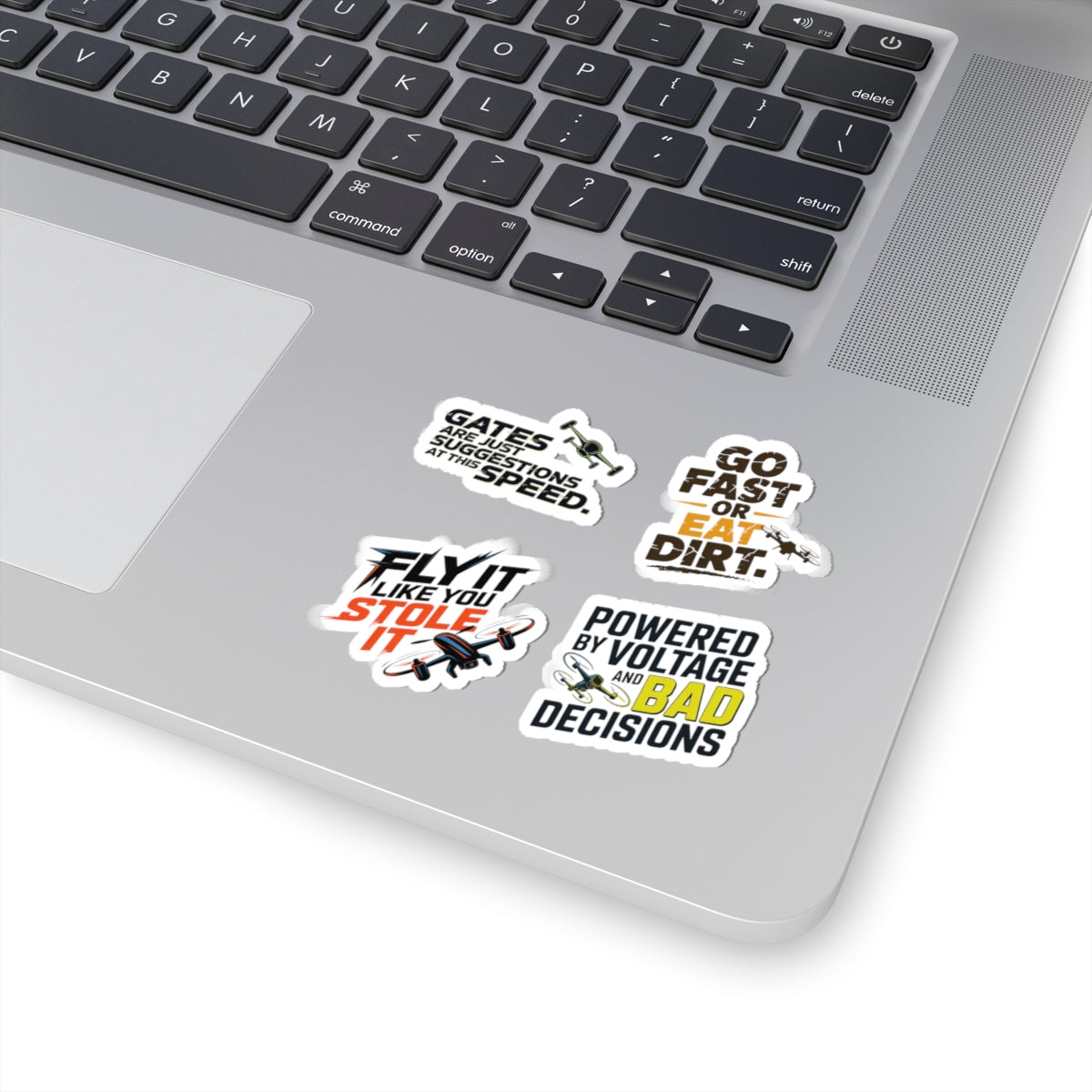 Drone Racing Sticker Pack – 4 PCS Full Send Decal for FPV Pilots, Quad Racers