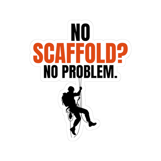 Rope Access Technician Sticker - No Scaffold Vinyl Decal for Climbers & Rescuers