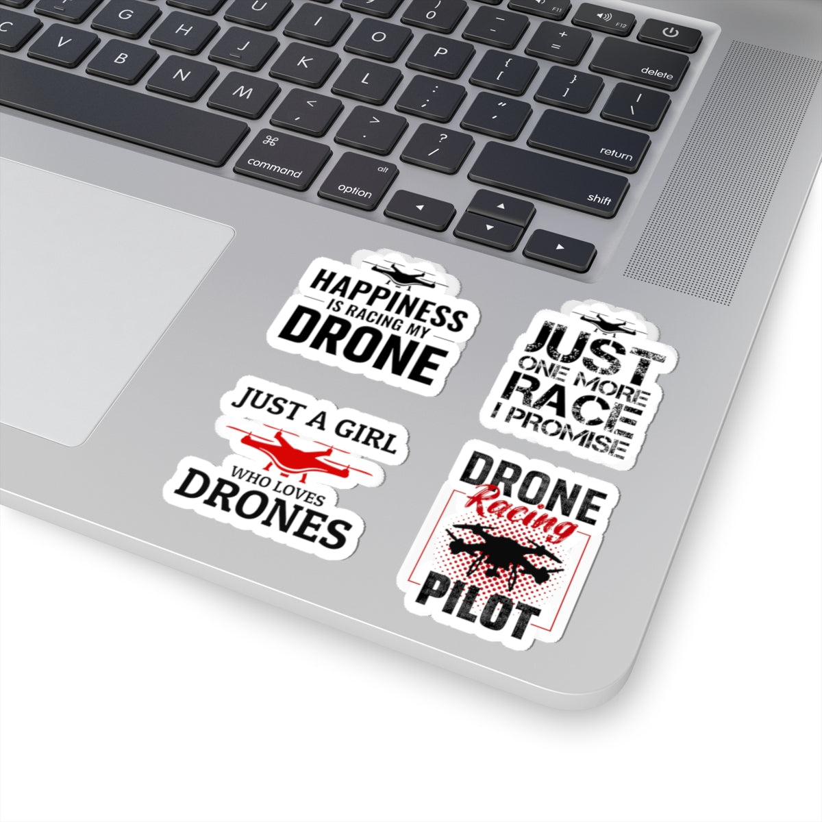 Drone Racing Sticker Pack – 4 PCS Witty Won't Like Me FPV Decals for Drone Pilots RC Enthusiasts