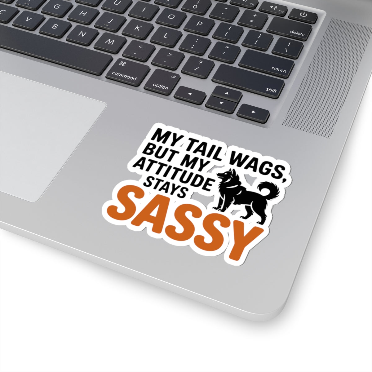 Sassy Tail Husky Sticker - Attitude Vinyl Decal for Siberian Dog Lovers