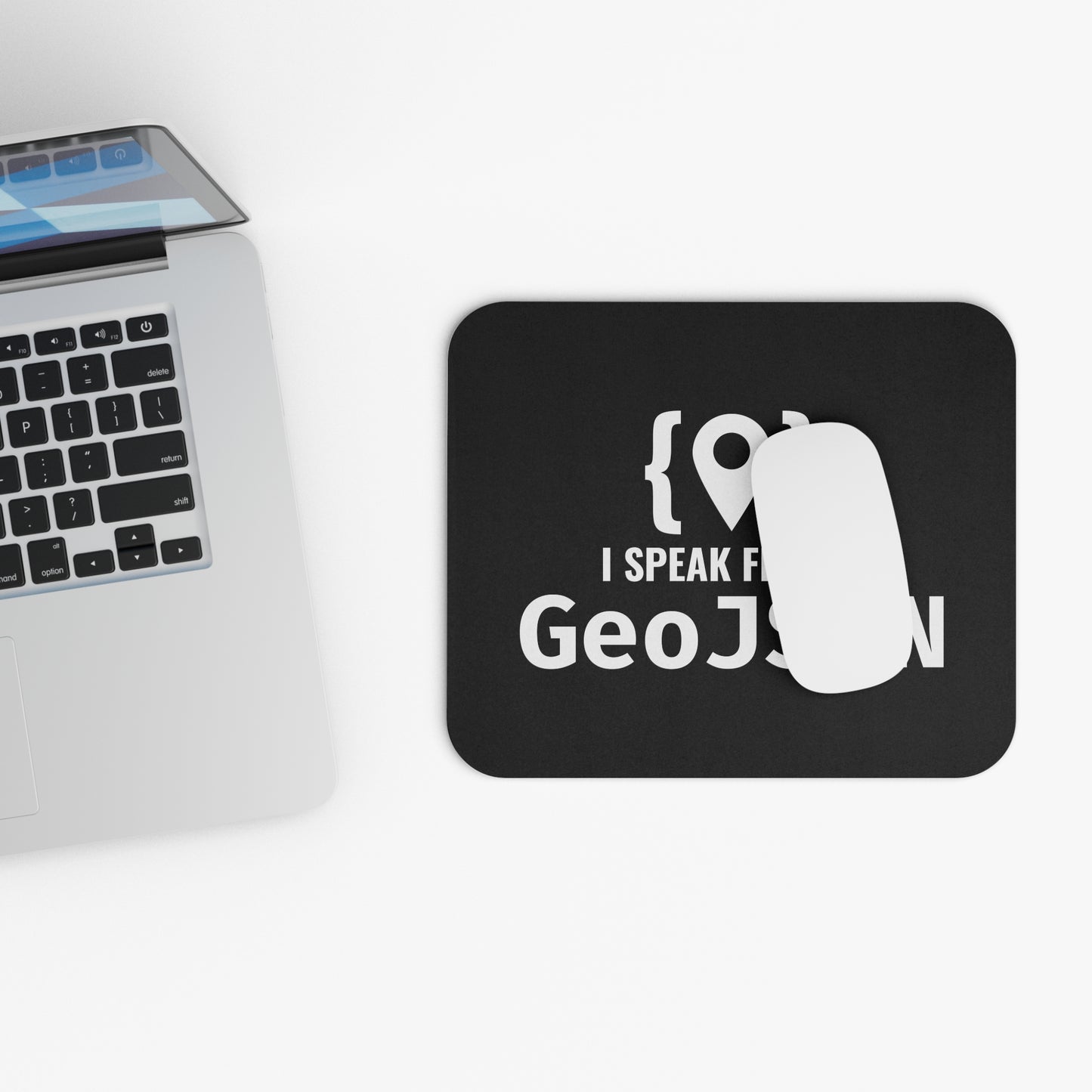 Funny GeoJSON Developer Mouse Pad - Geeky Programming Office Mousepad Non-Slip Rubber Base for GIS Coders & Engineers