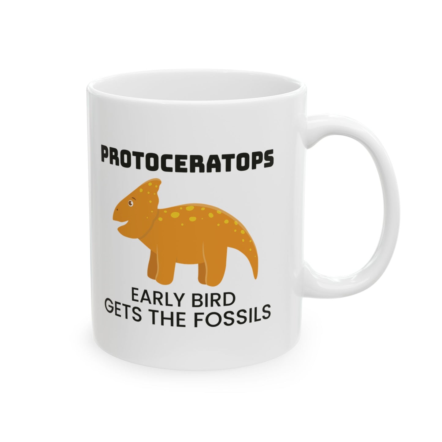 Dinosaur Fossil Mug - Protoceratops, Horned - Dino Humor Gift