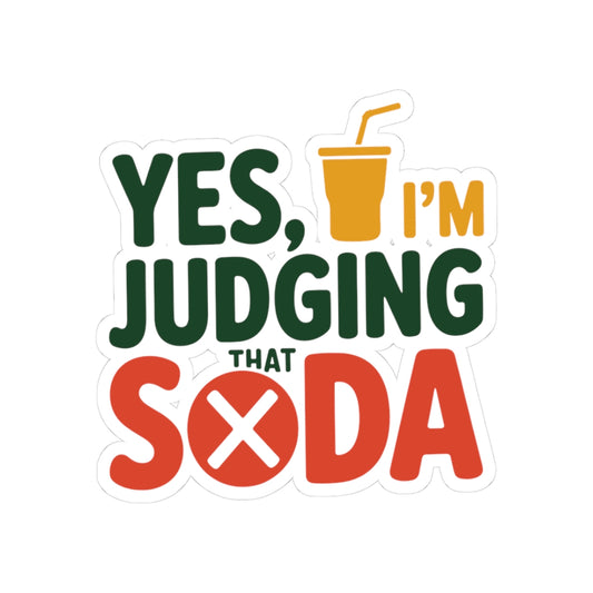 Sassy Dietitian Sticker - Judging Soda Vinyl Decal for Registered Dietitians, Nutritionists