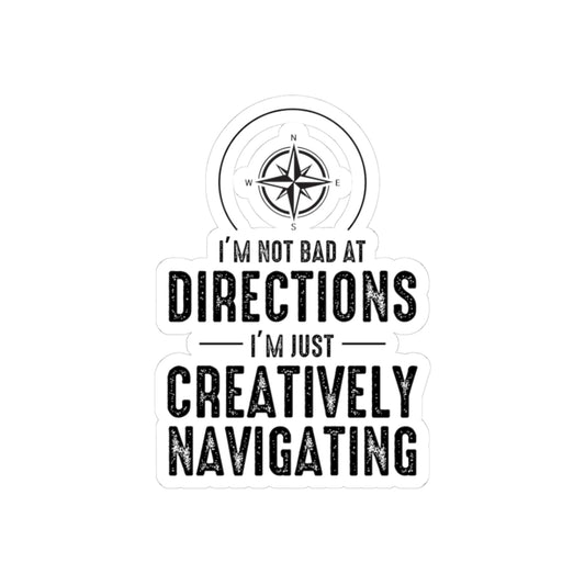 Creative Navigation Sticker - Minimalist Map Art Vinyl Decal for GIS Enthusiasts & Travelers