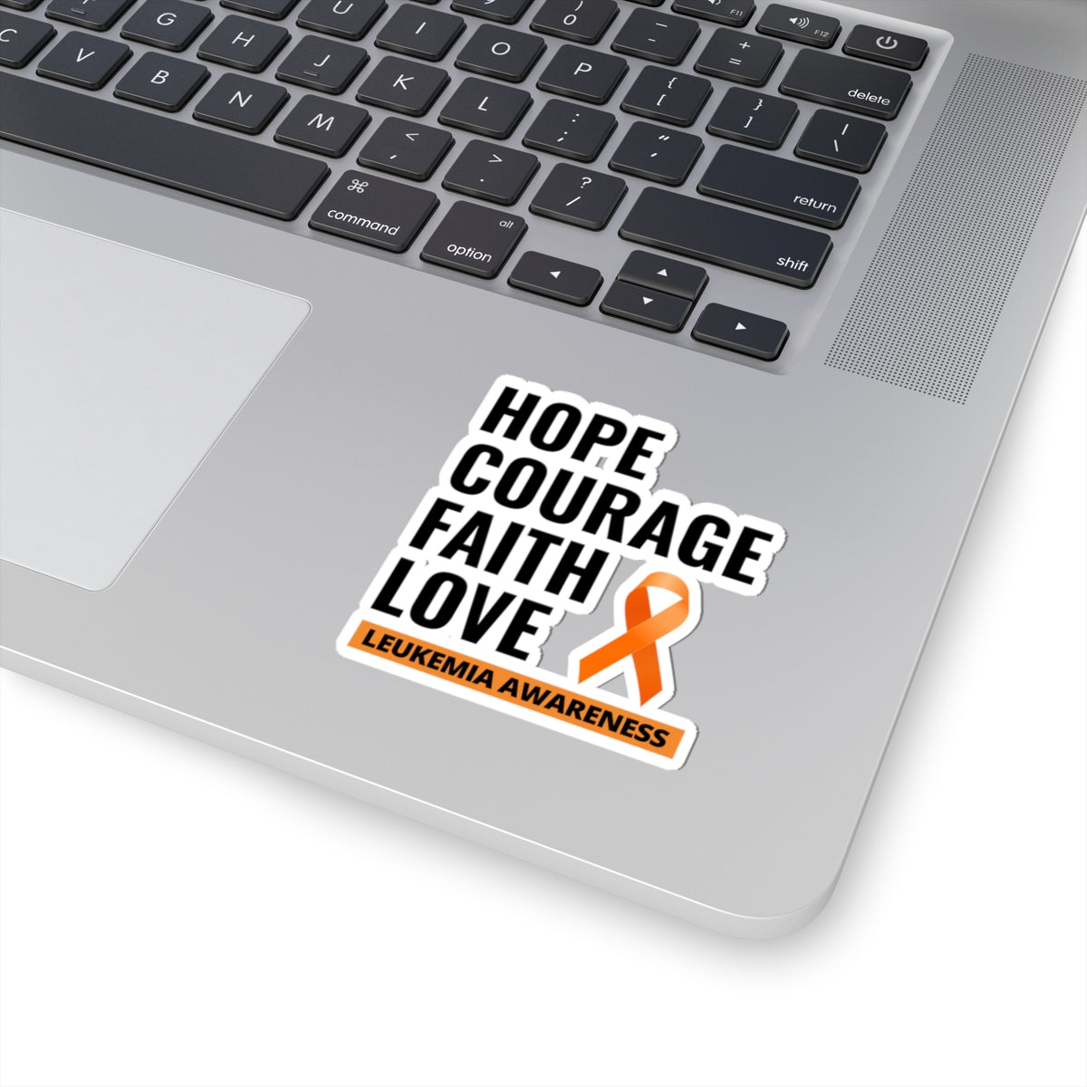 Leukemia Awareness Faith Sticker - Orange Ribbon Vinyl Decal for Survivors, Patients, and Families