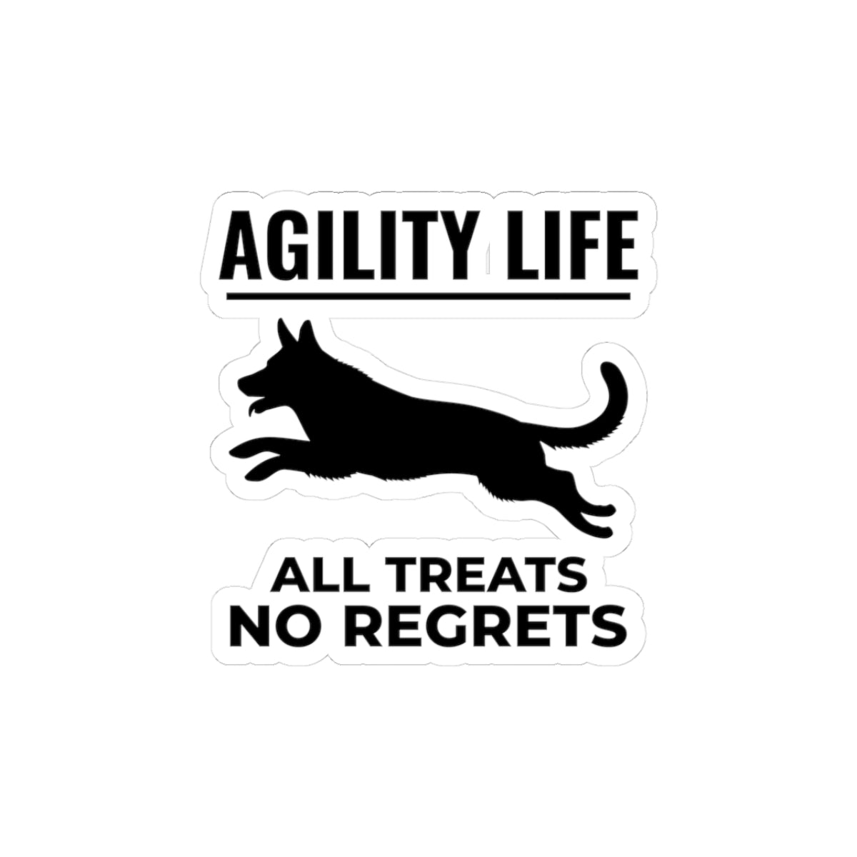 Agility Life Dog Sticker - Funny Pet Training Vinyl Decal for Dog Owners Trainers Competitors