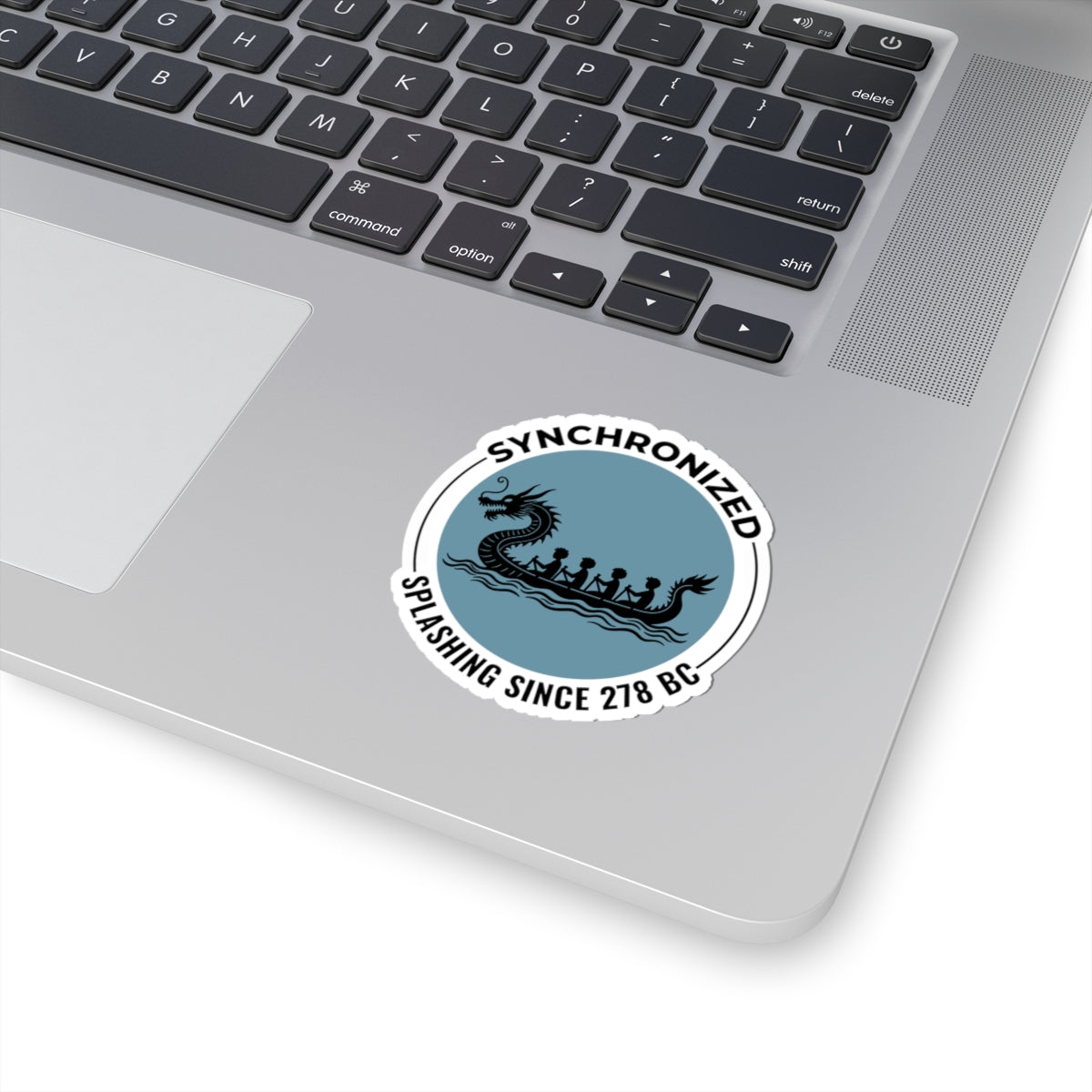 Ancient Dragon Boat Racing Sticker - Synchronized Paddling Vinyl Decal for Rowing Teams and Festivals