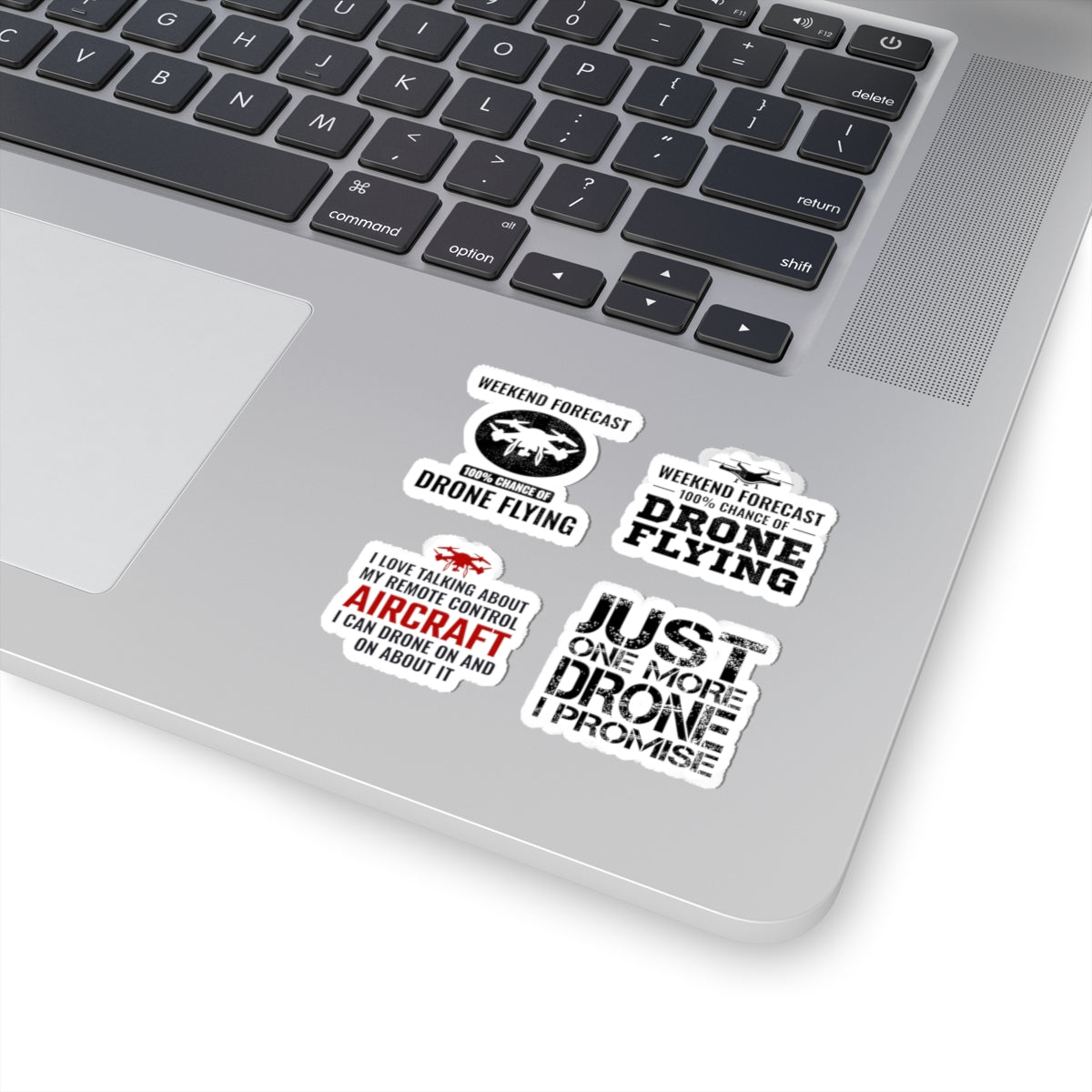 Drone Flying Sticker Pack – 4 PCS Funny Weekend Forecast RC Decals for Drone Pilots FPV Hobbyists